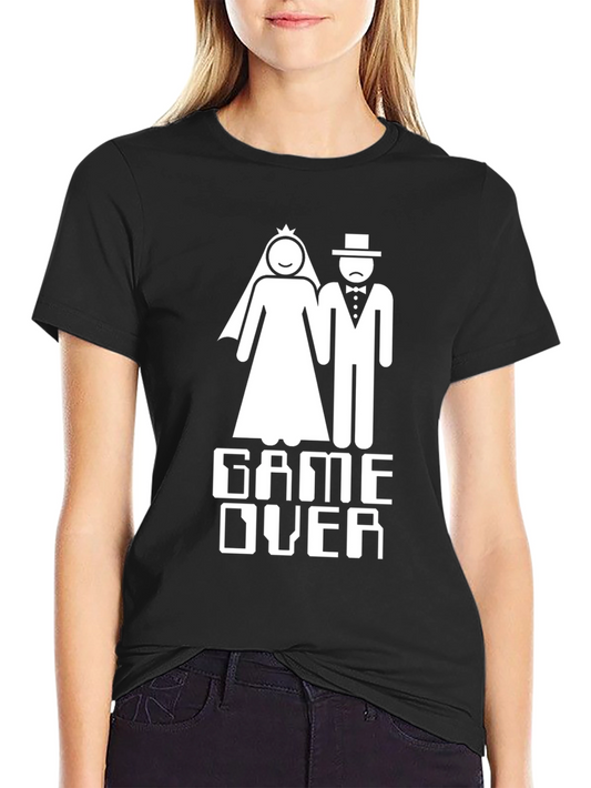 Game Over Wedding T-Shirt Funny Bridal Groom Tee