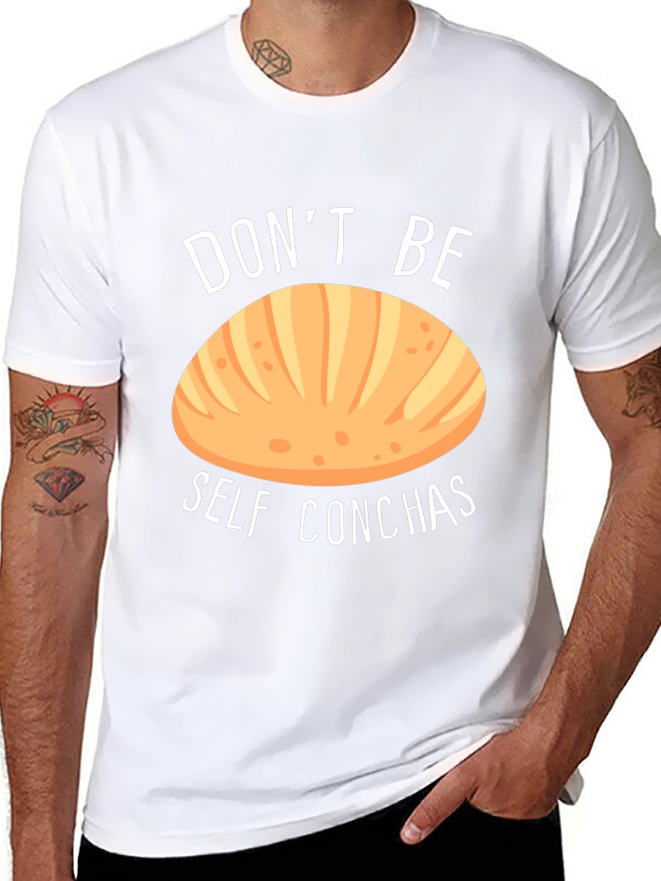 Dont Be Self Conchas Black T-Shirt Funny Bread Tee