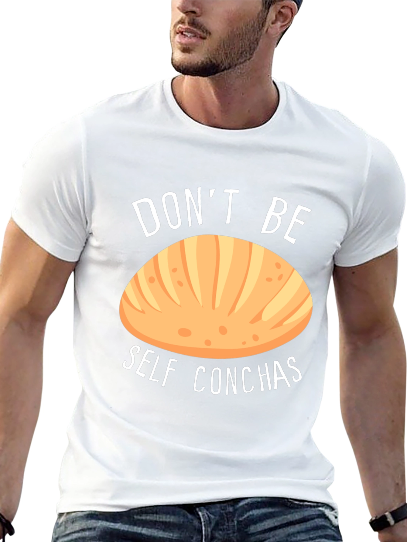 Dont Be Self Conchas Black T-Shirt Funny Bread Tee
