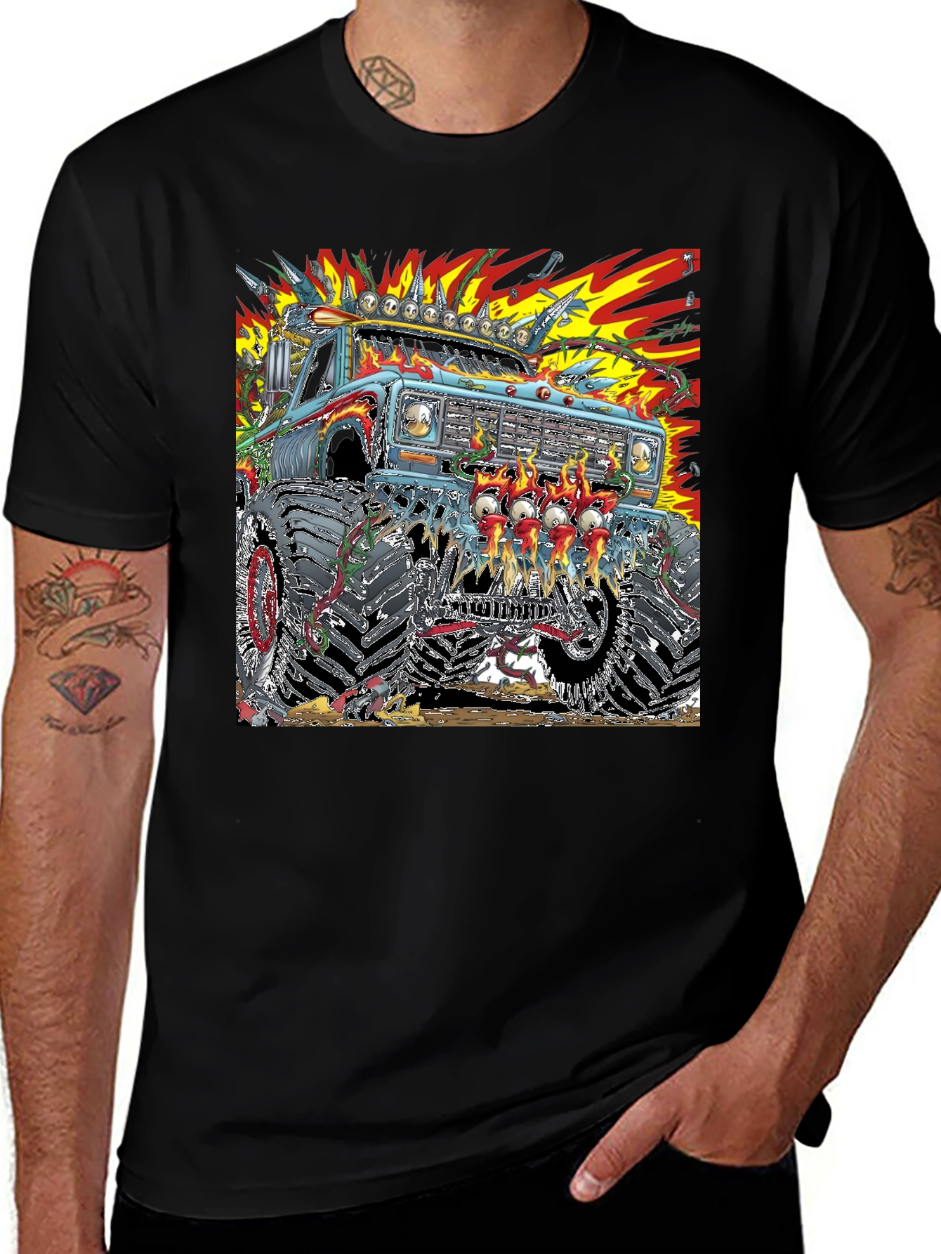 Monster Truck Graphic T-Shirt - Bold and Edgy Design