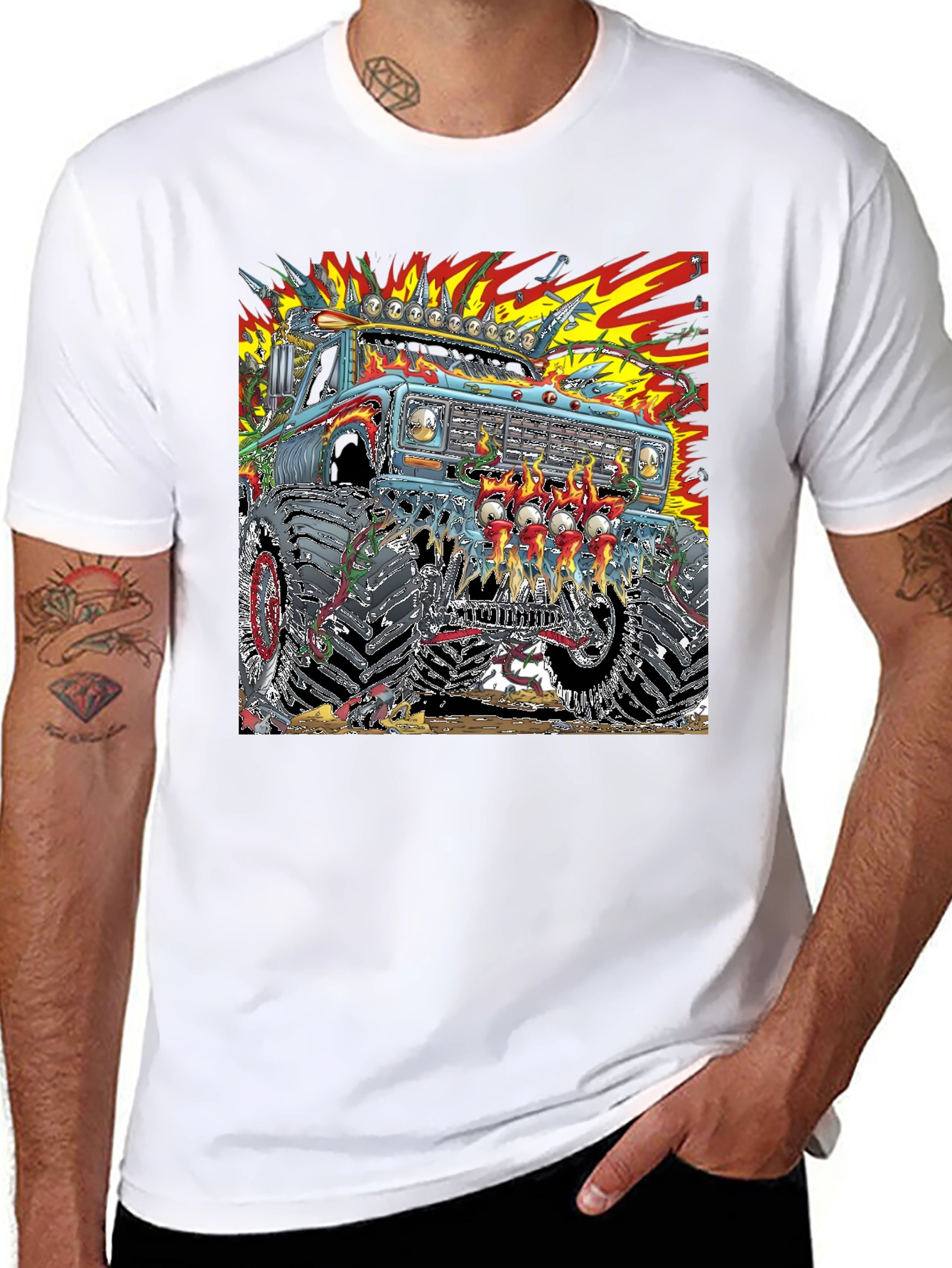 Monster Truck Graphic T-Shirt - Bold and Edgy Design