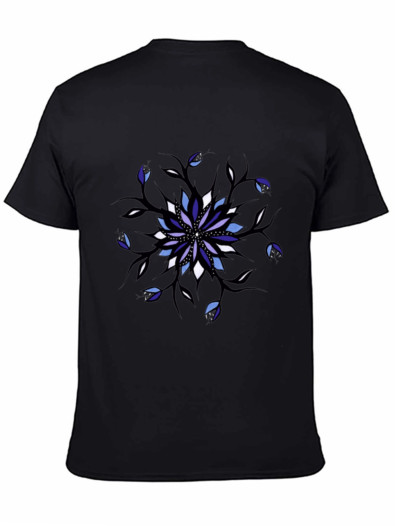 Floral Mandala T-Shirt - Black