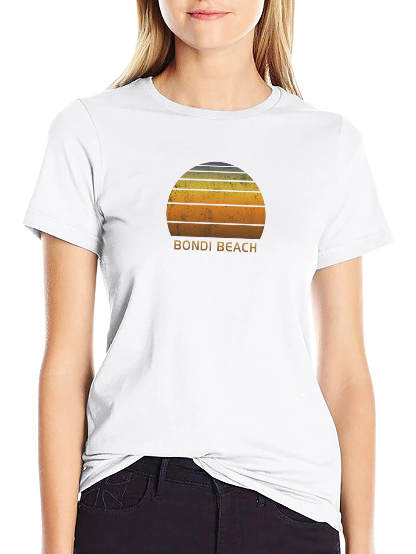 Bondi Beach Sunset Graphic Tee - Black