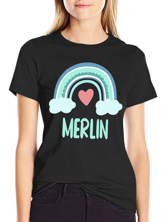 Merlin Rainbow Heart T-Shirt - Cute & Stylish Tee