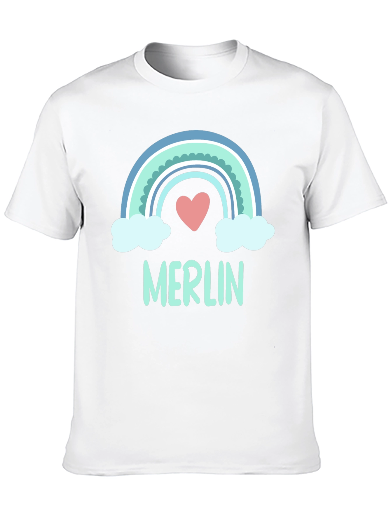 Merlin Rainbow Heart T-Shirt - Cute & Stylish Tee