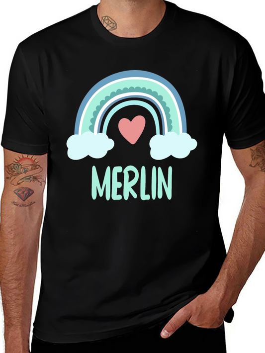 Merlin Rainbow Heart T-Shirt - Cute & Stylish Tee