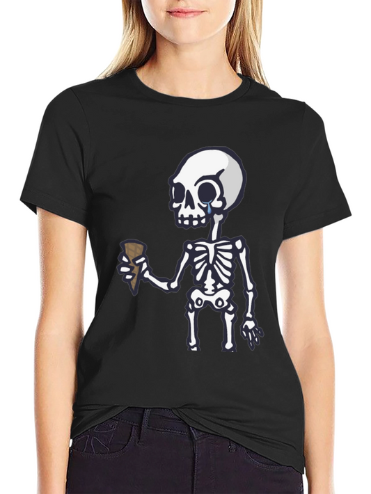 Crying Skeleton Ice Cream T-Shirt
