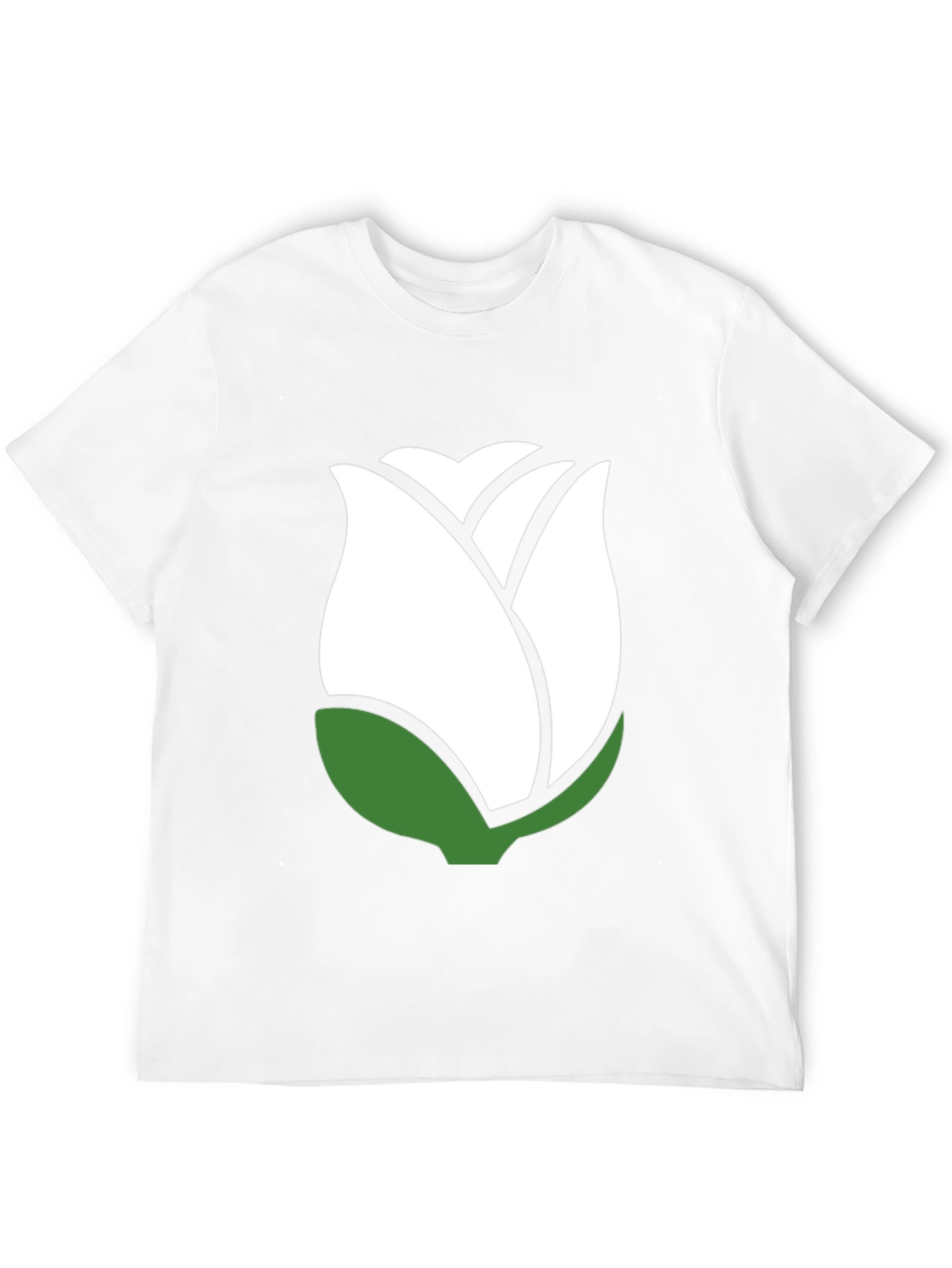White Rose Graphic Black T-Shirt - Stylish Casual Wear
