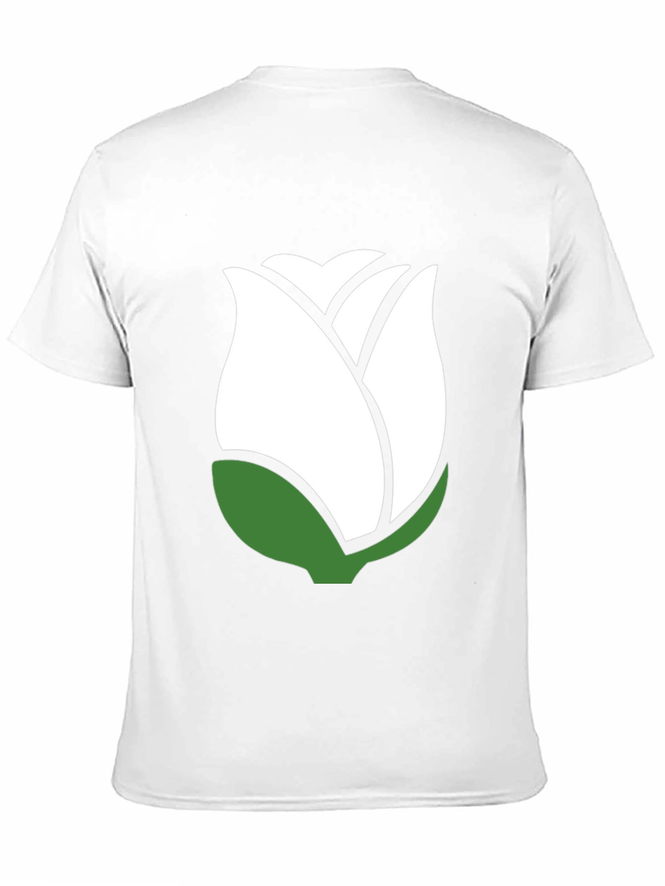 White Rose Graphic Black T-Shirt - Stylish Casual Wear