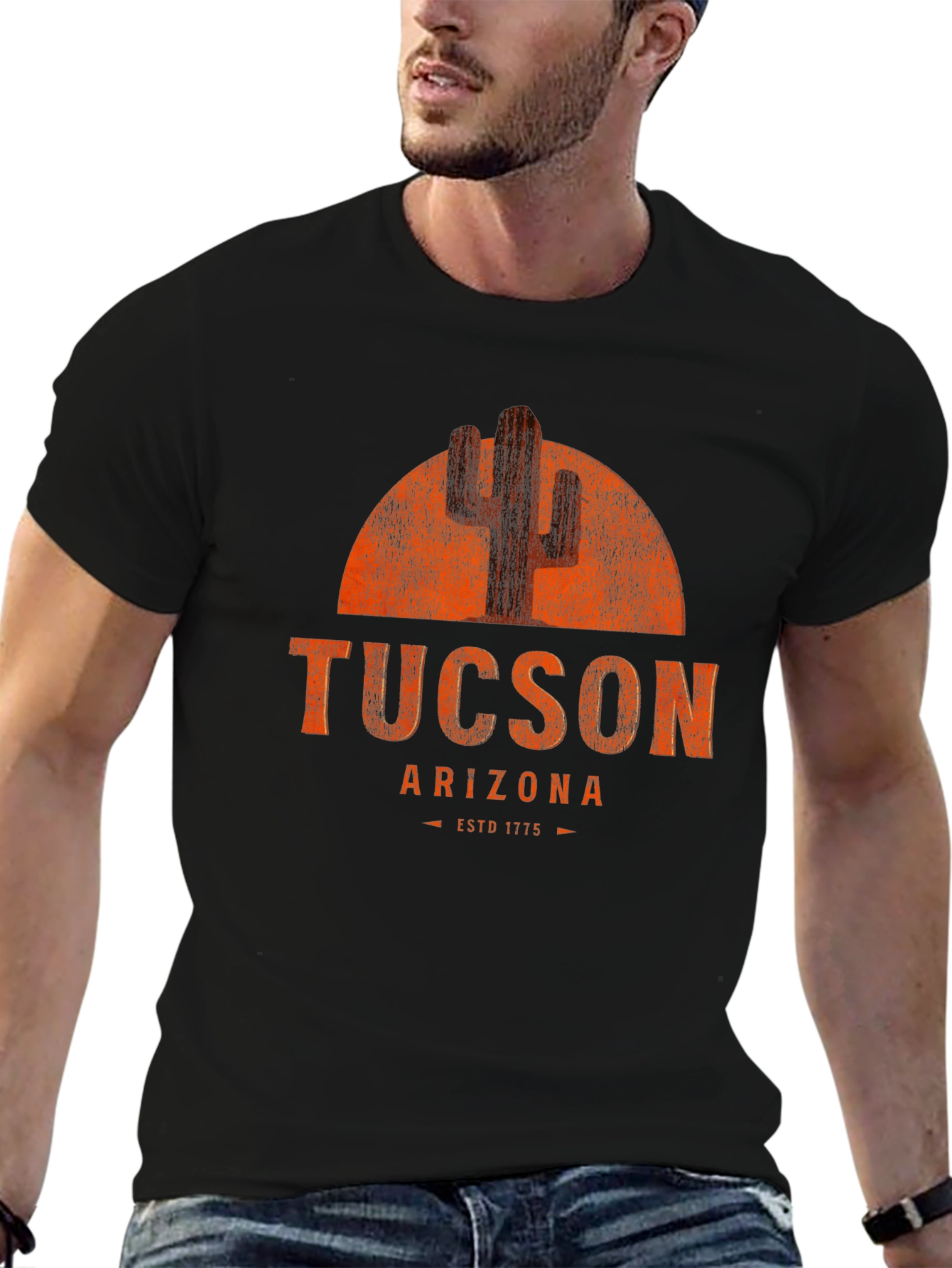 Tucson Arizona Cactus Graphic T-Shirt - ESTD 1775