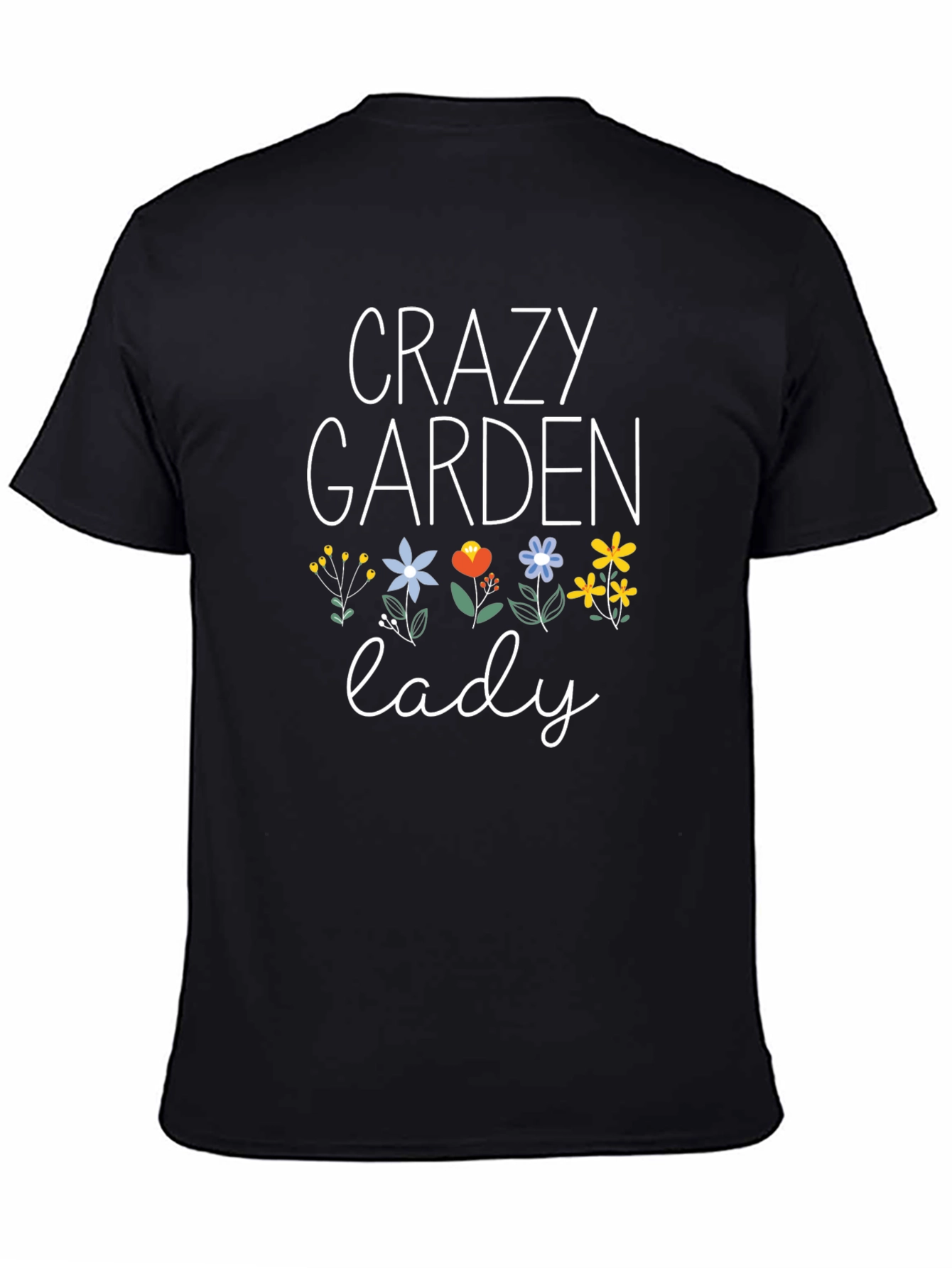 Crazy Garden Lady Floral Graphic T-Shirt
