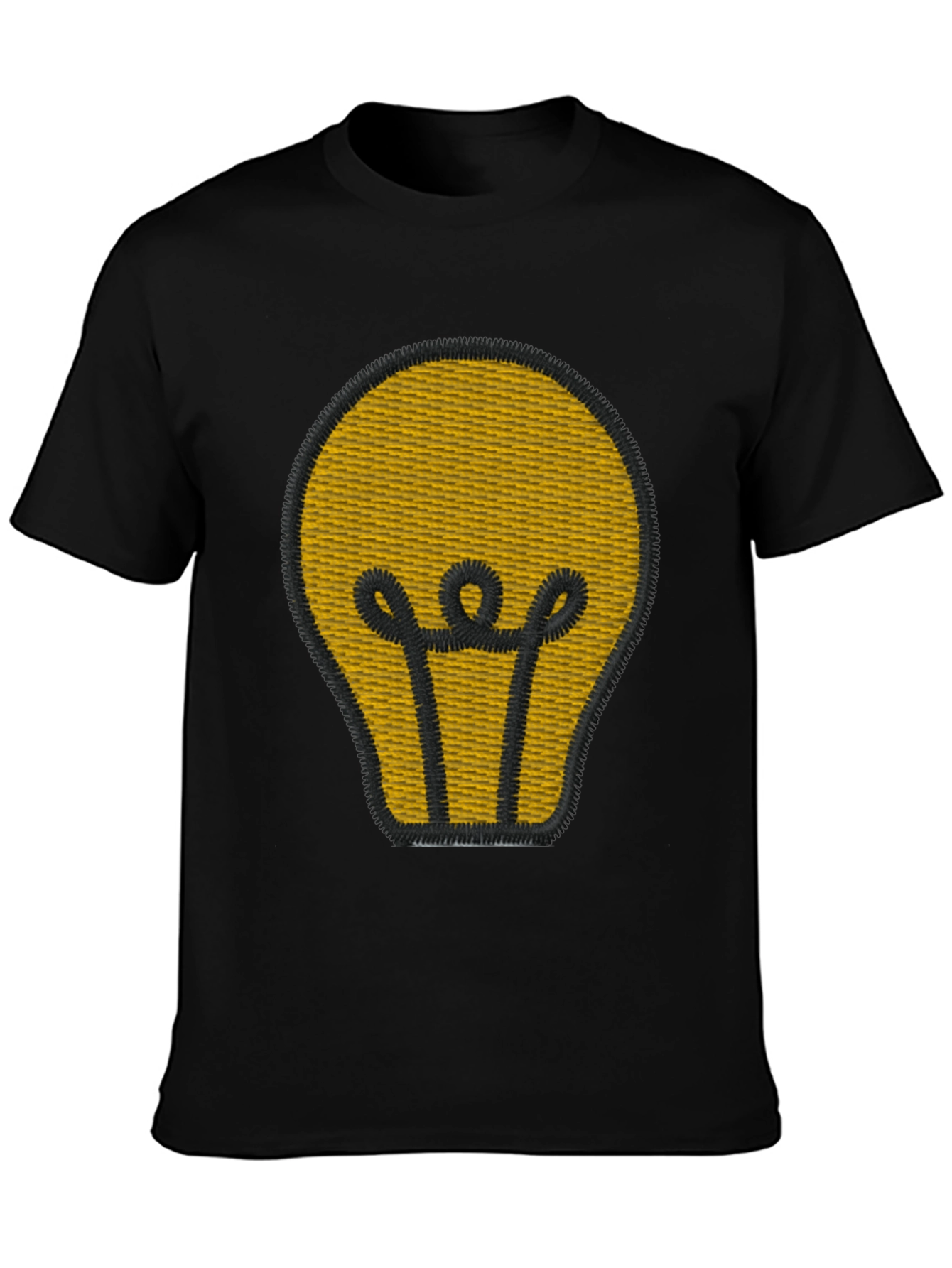 Lightbulb Graphic Tee - Embroidered Design