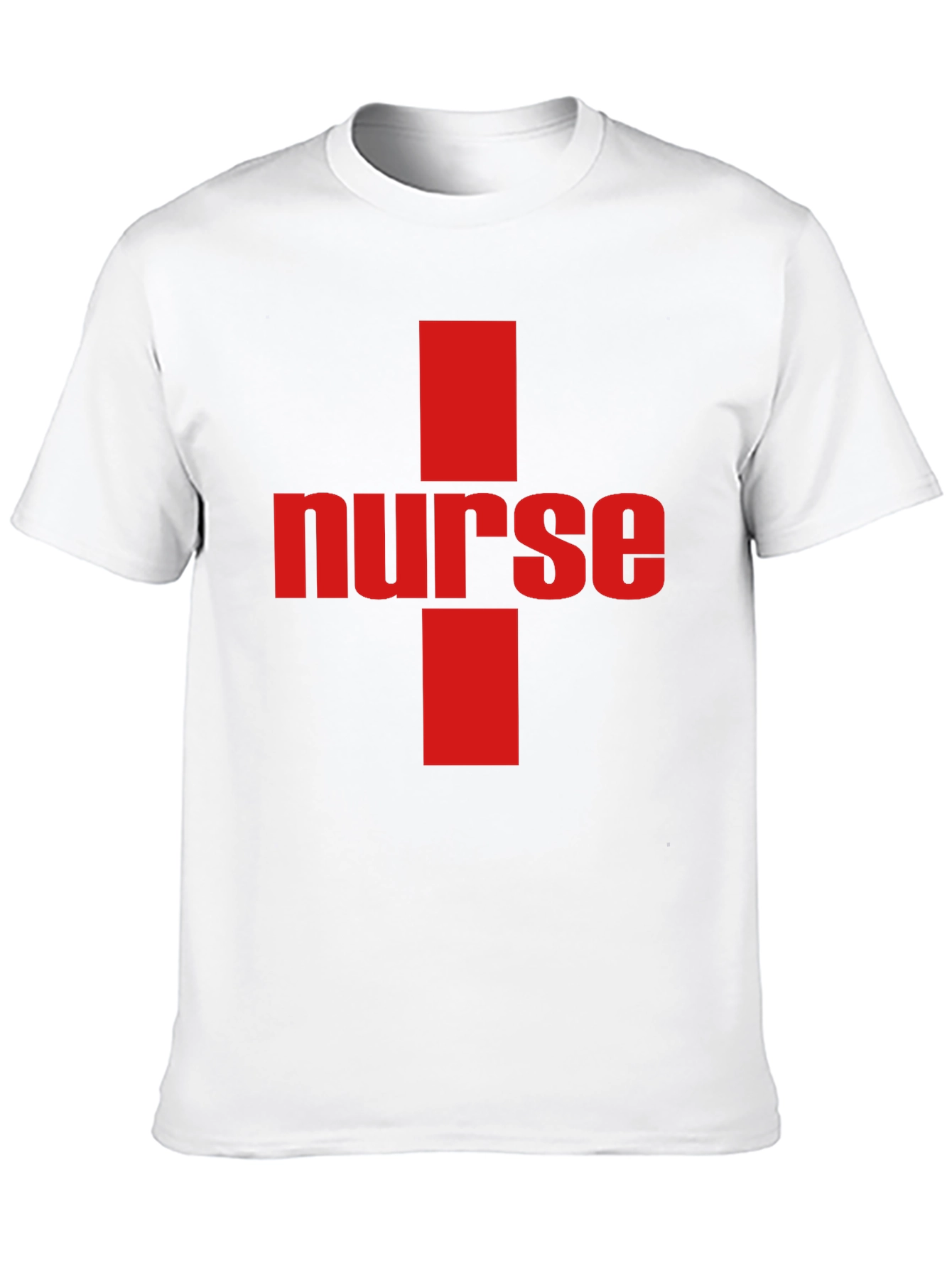 Nurse Cross Graphic Tee - Black Cotton T-Shirt