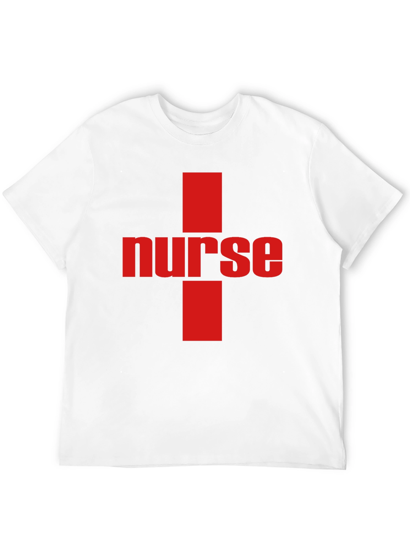 Nurse Cross Graphic Tee - Black Cotton T-Shirt