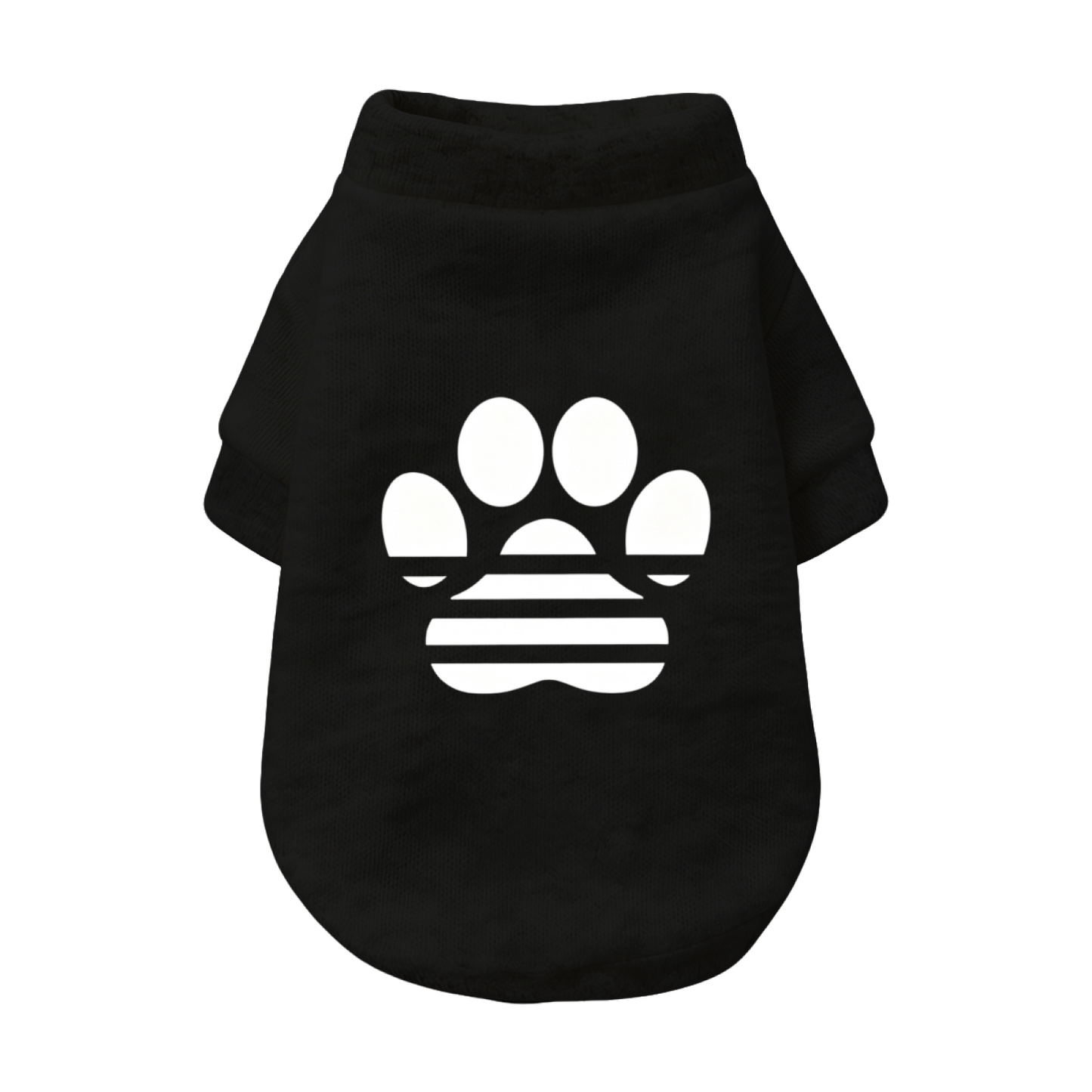 Striped Paw Print Stylish Black Pet Warm Cardigan