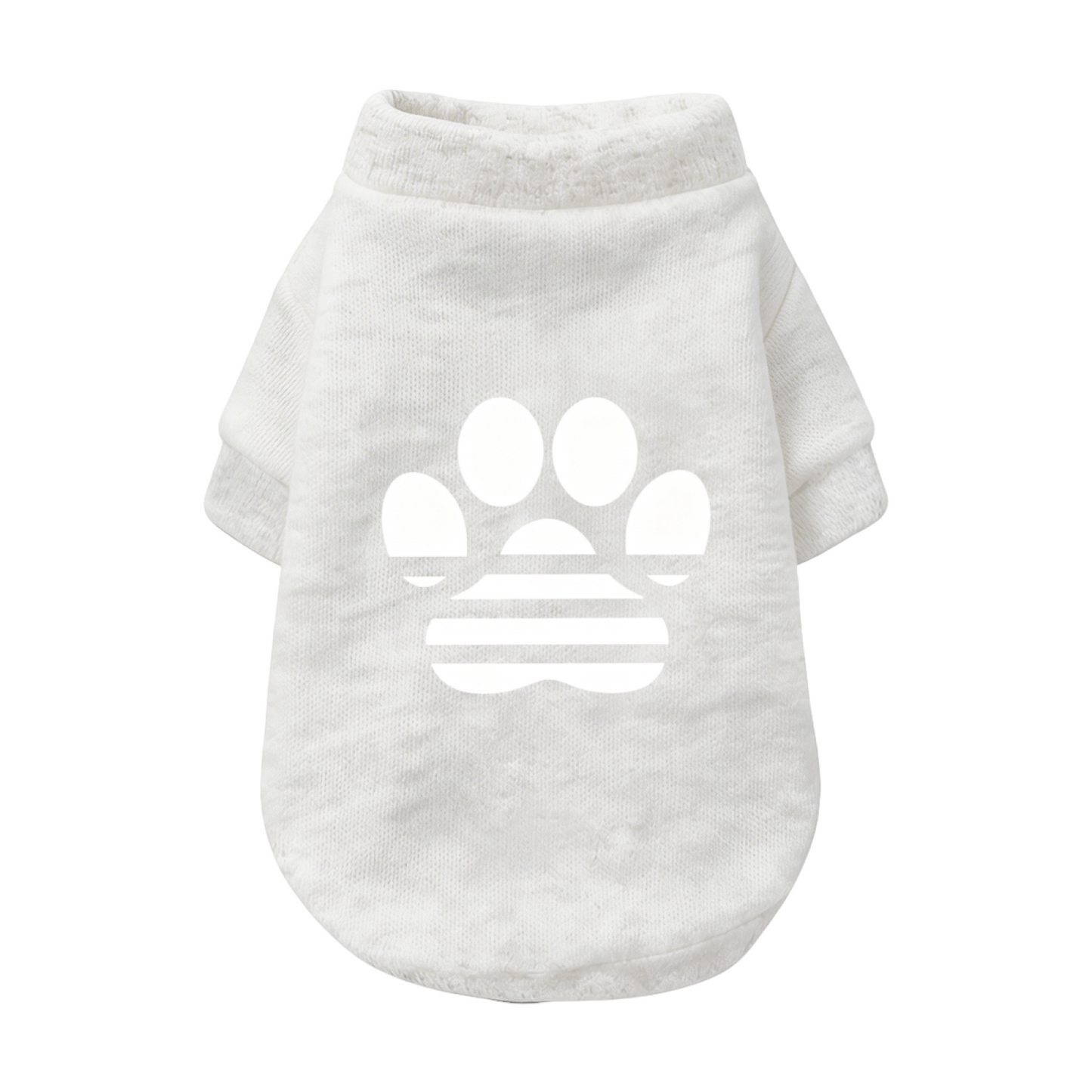 Striped Paw Print Stylish Black Pet Warm Cardigan