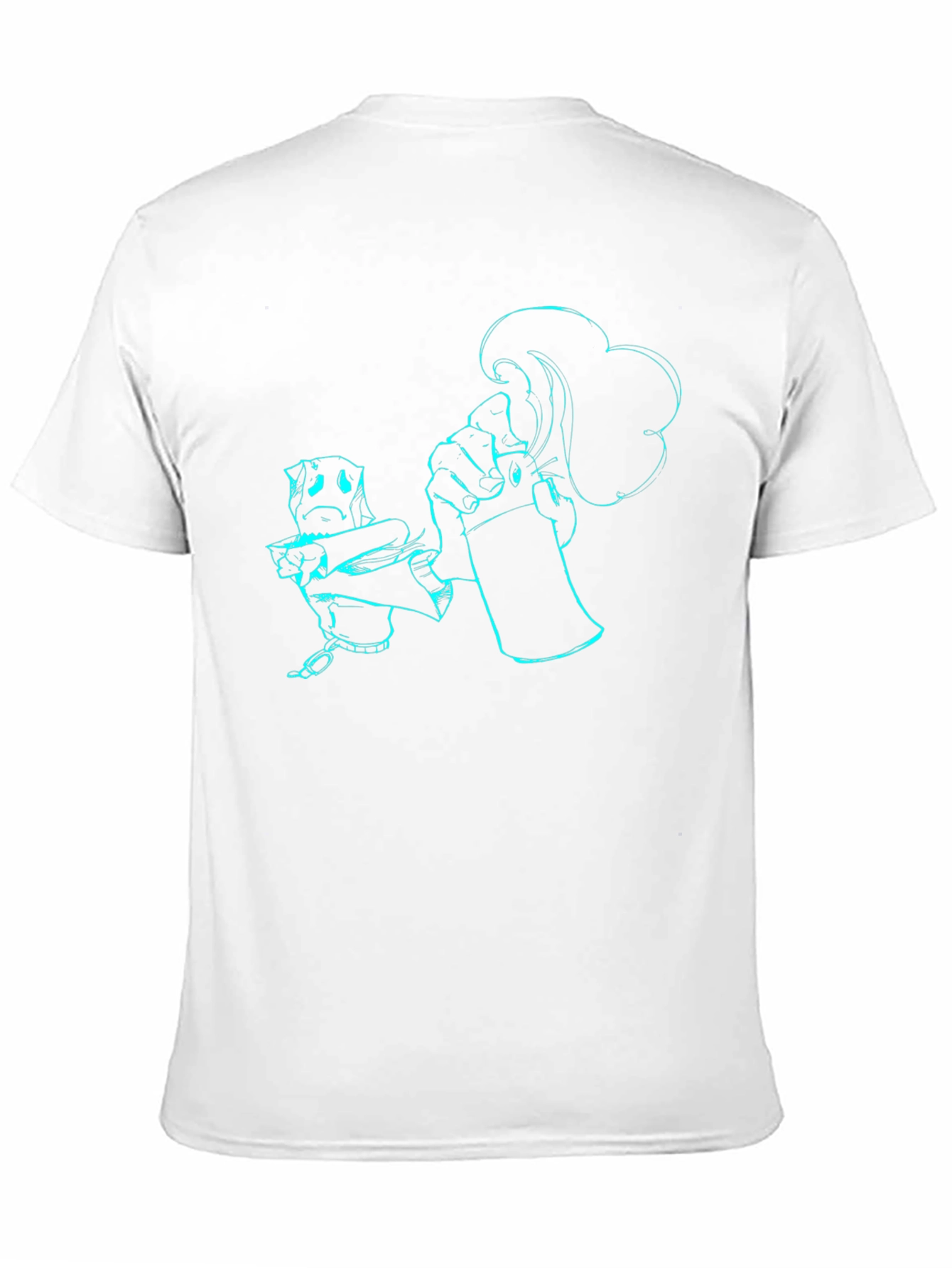 Spray Can Artist Graphic Tee - Black Cotton