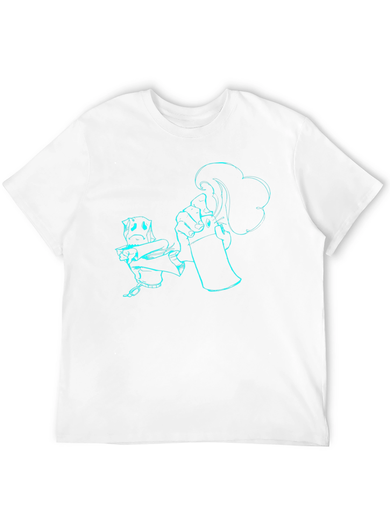 Spray Can Artist Graphic Tee - Black Cotton