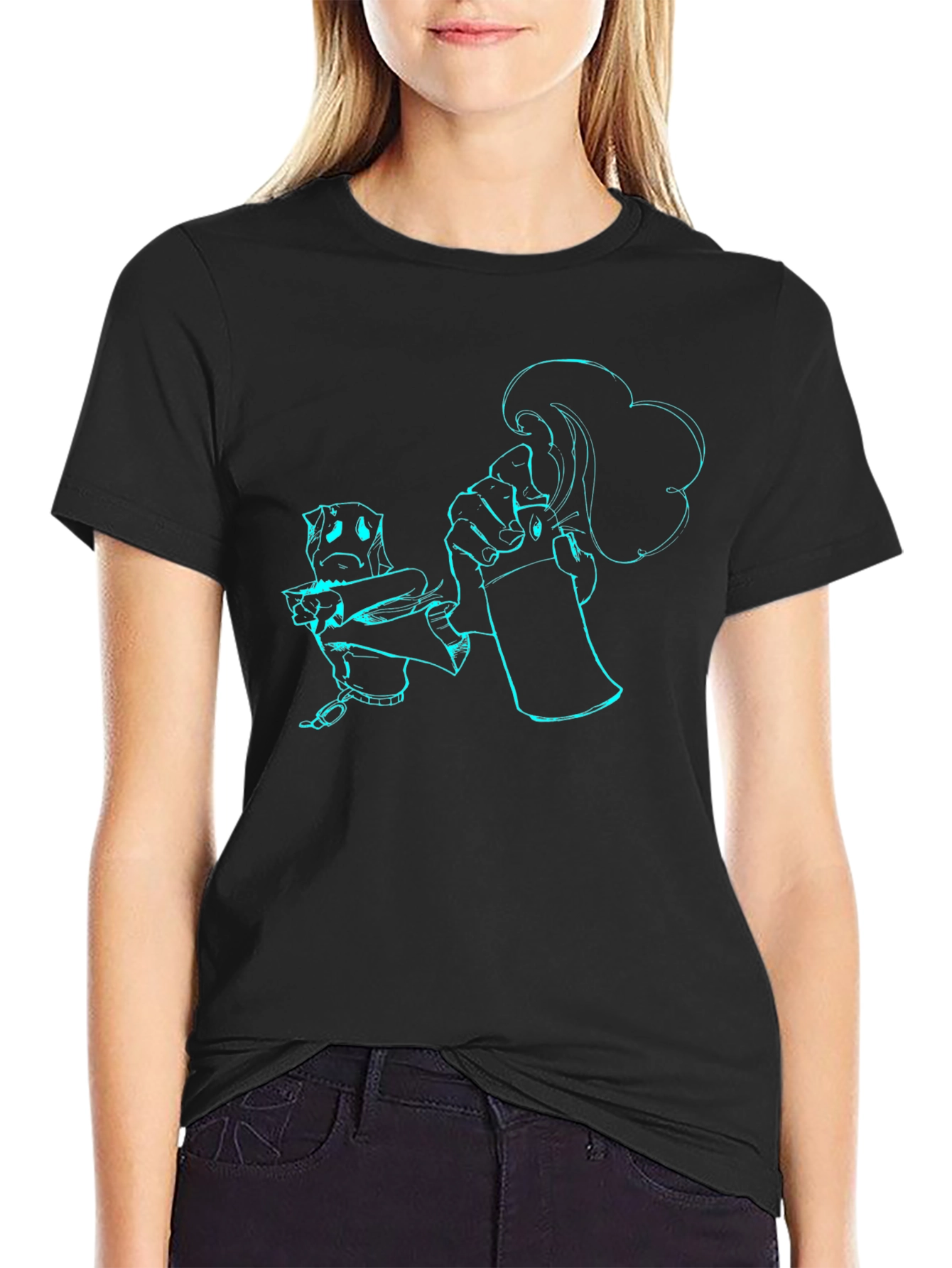 Spray Can Artist Graphic Tee - Black Cotton