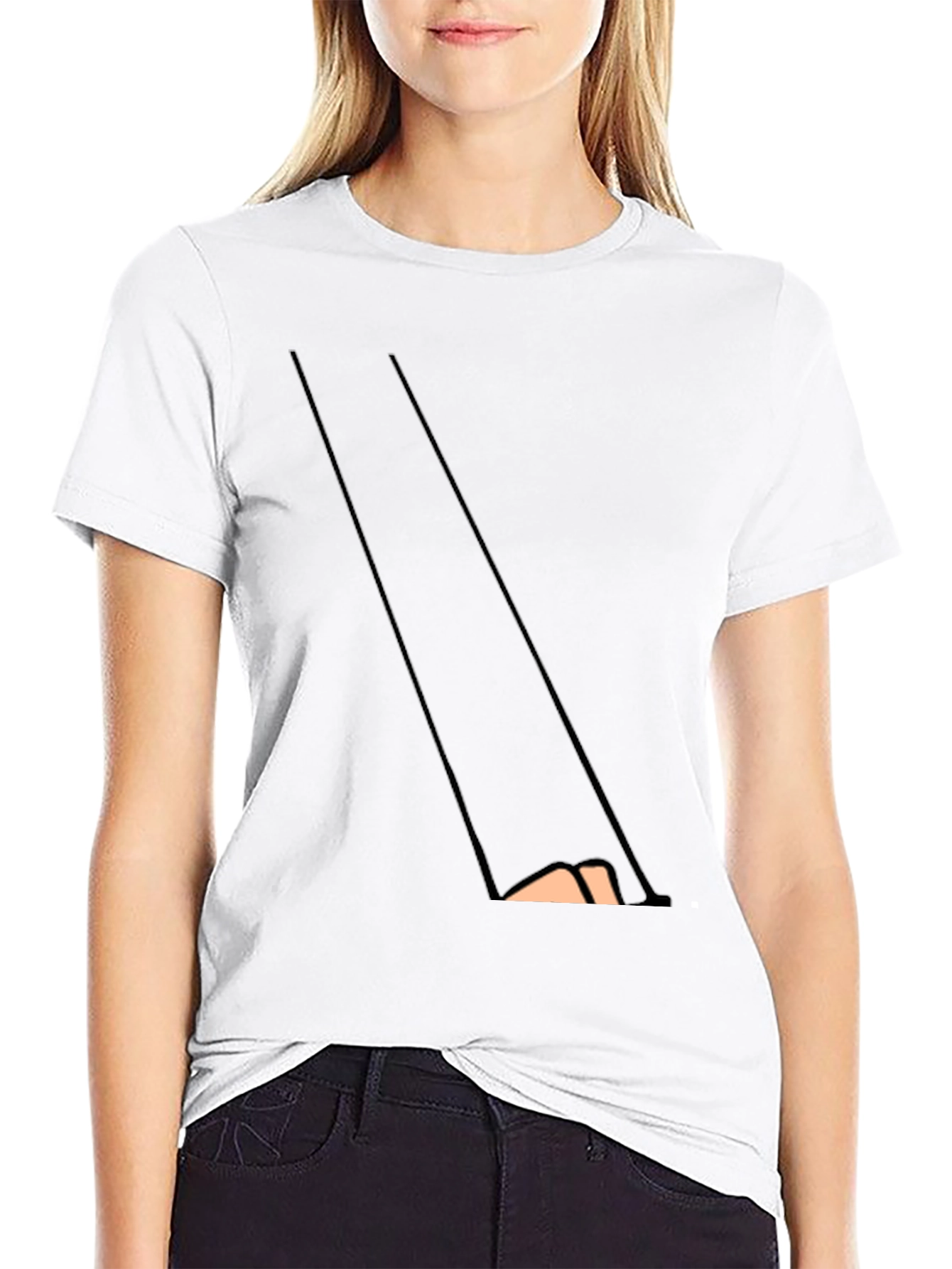 Modern Minimalist Graphic Tee - Black
