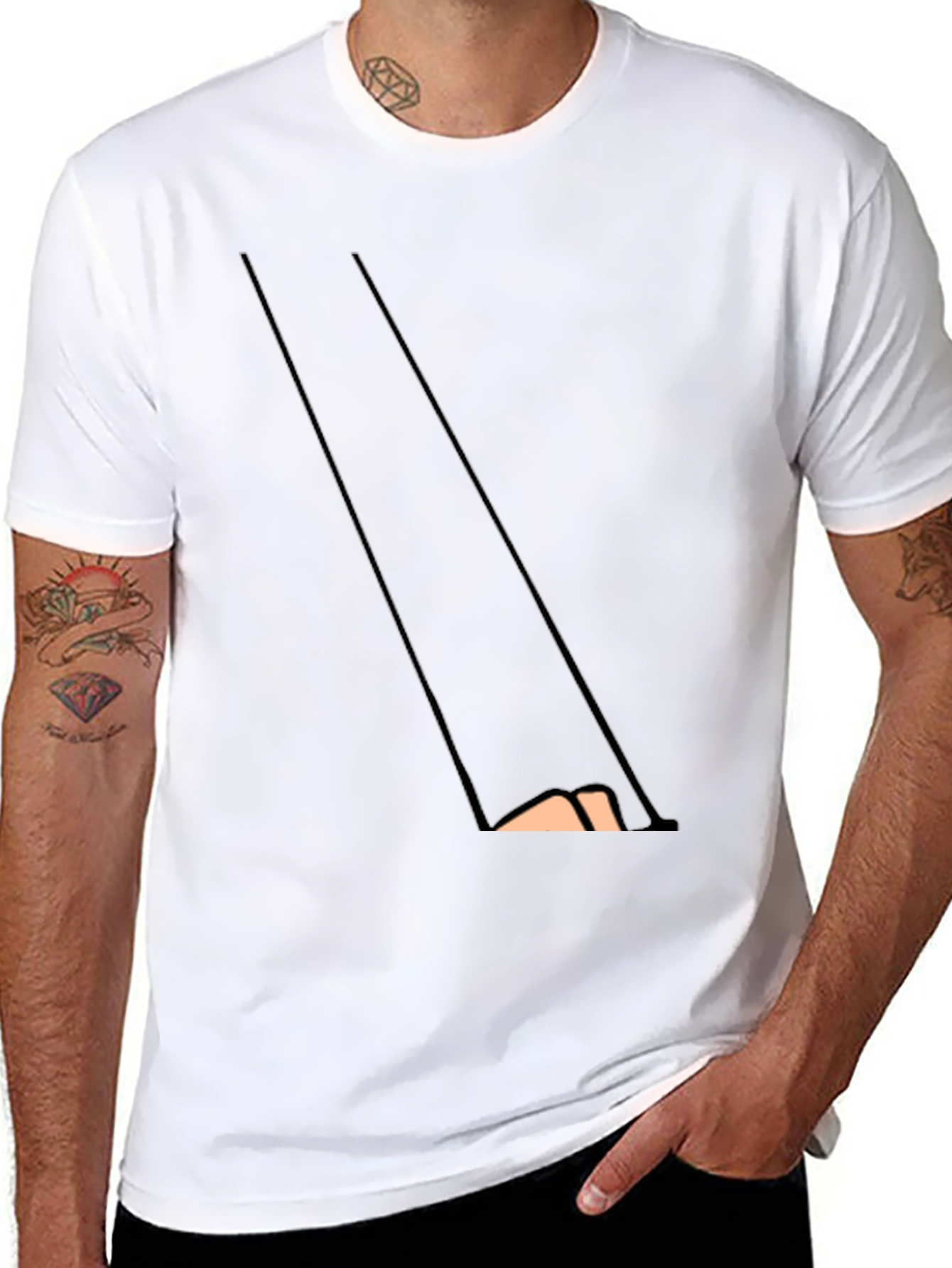 Modern Minimalist Graphic Tee - Black
