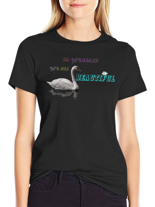 Be Yourself Swan Graphic T-Shirt