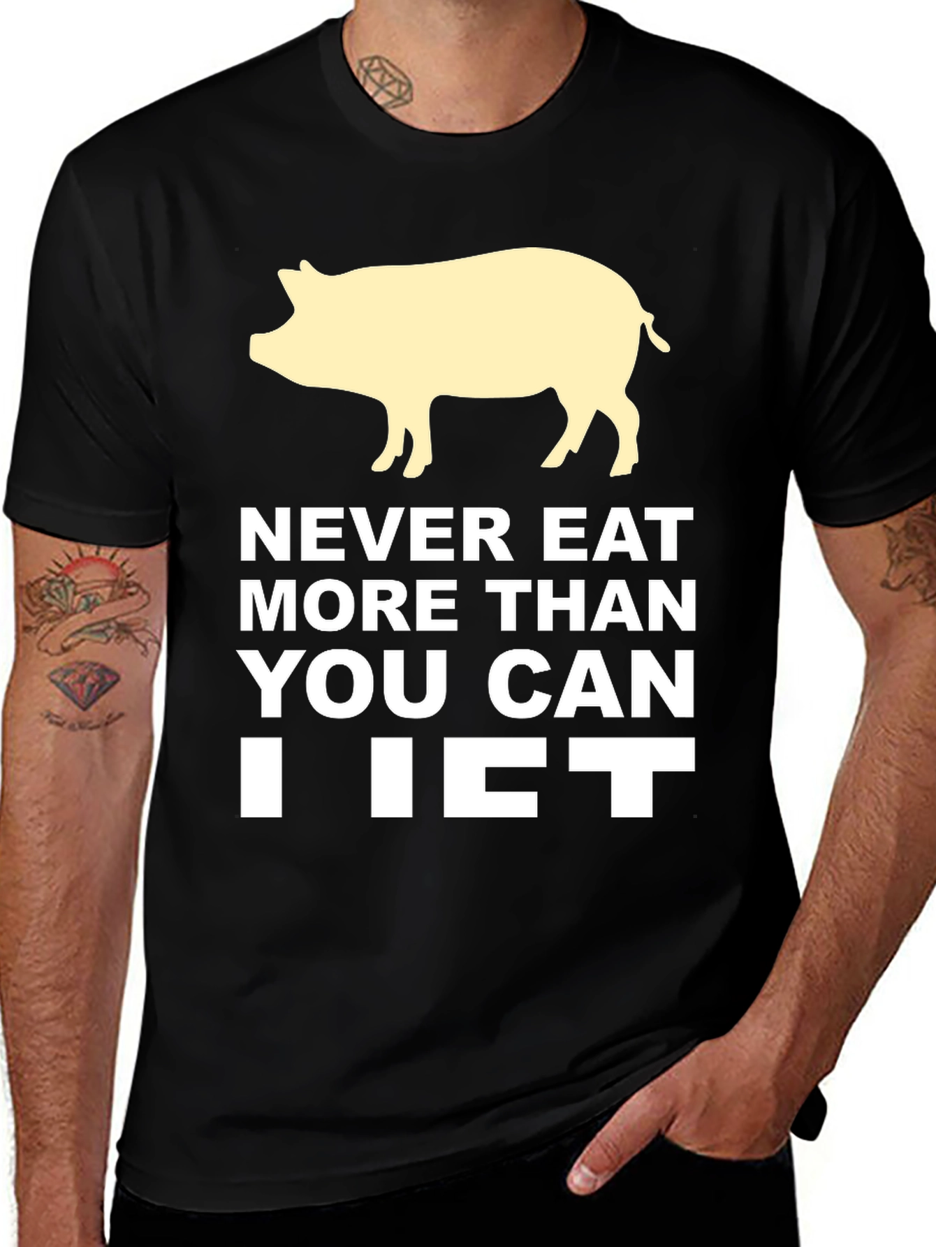 Never Eat More Than You Can Lift T-Shirt