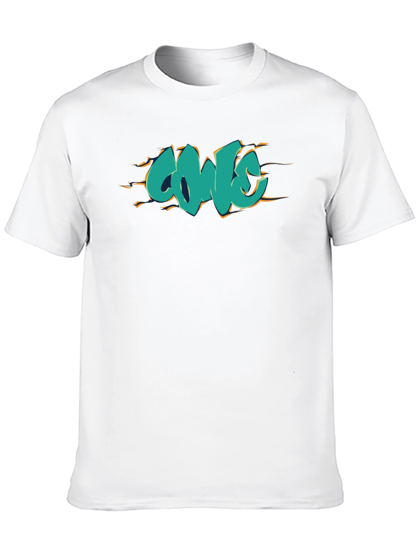 Cool Graffiti Style Graphic Tee - Black Cotton Shirt