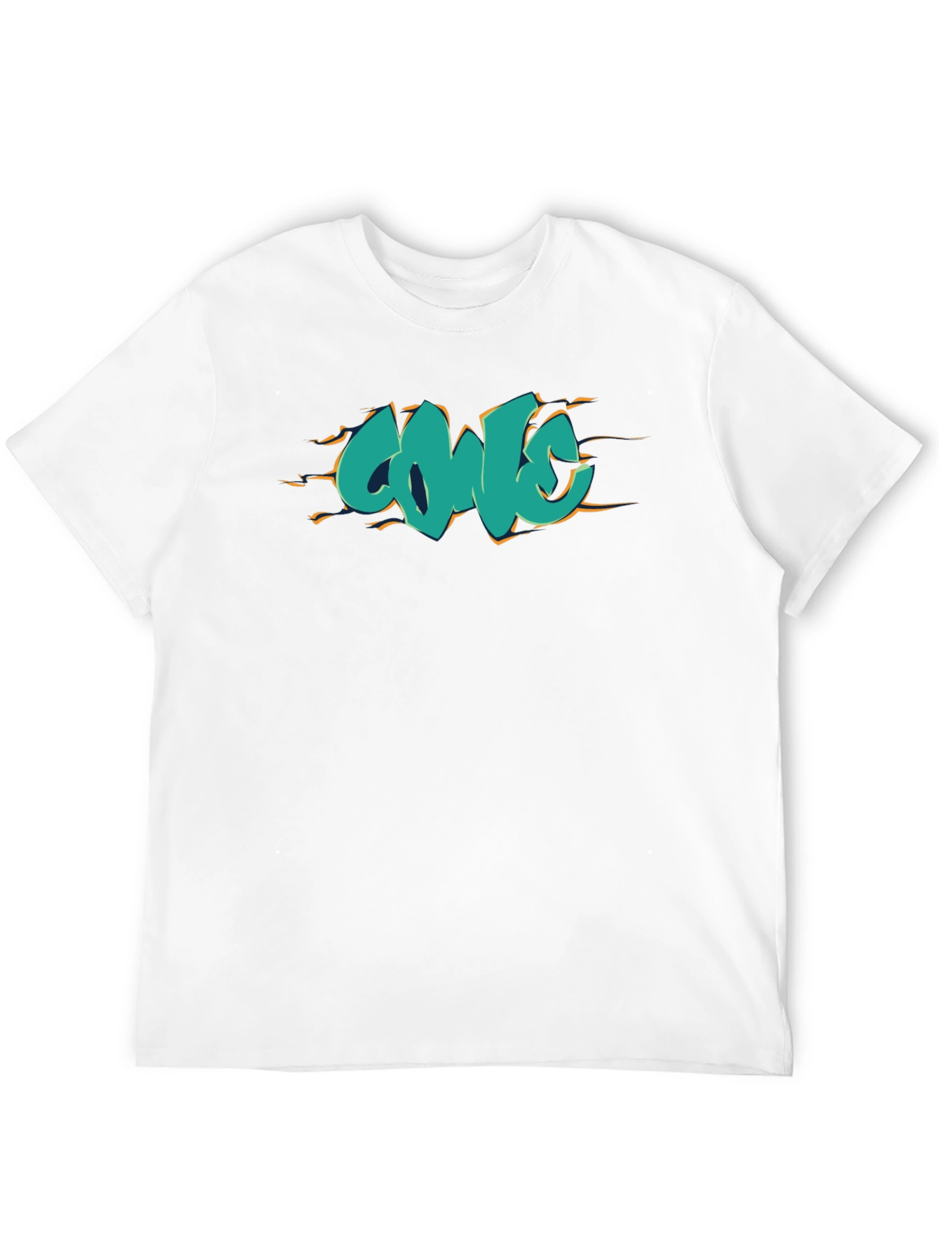 Cool Graffiti Style Graphic Tee - Black Cotton Shirt