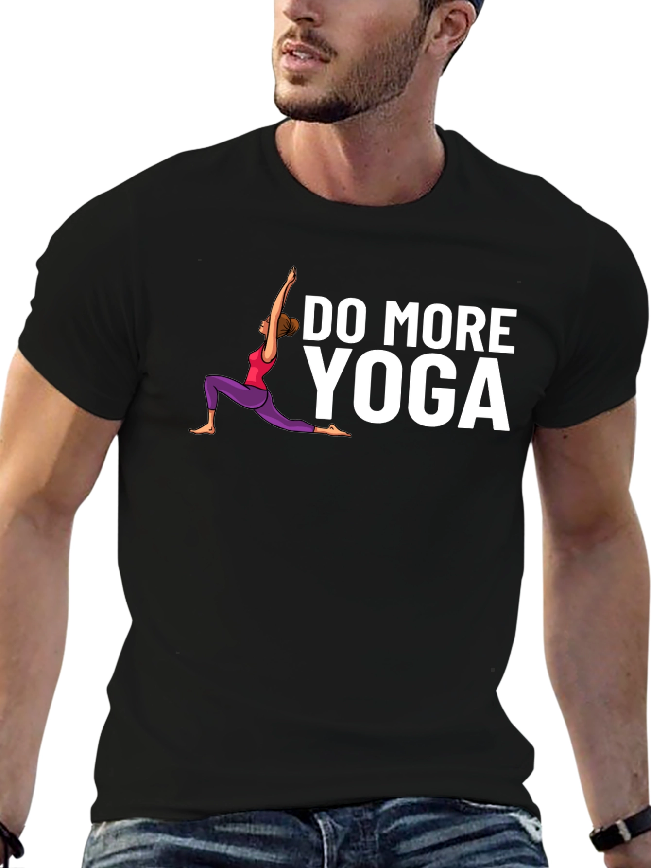 Do More Yoga Graphic Tee - Black