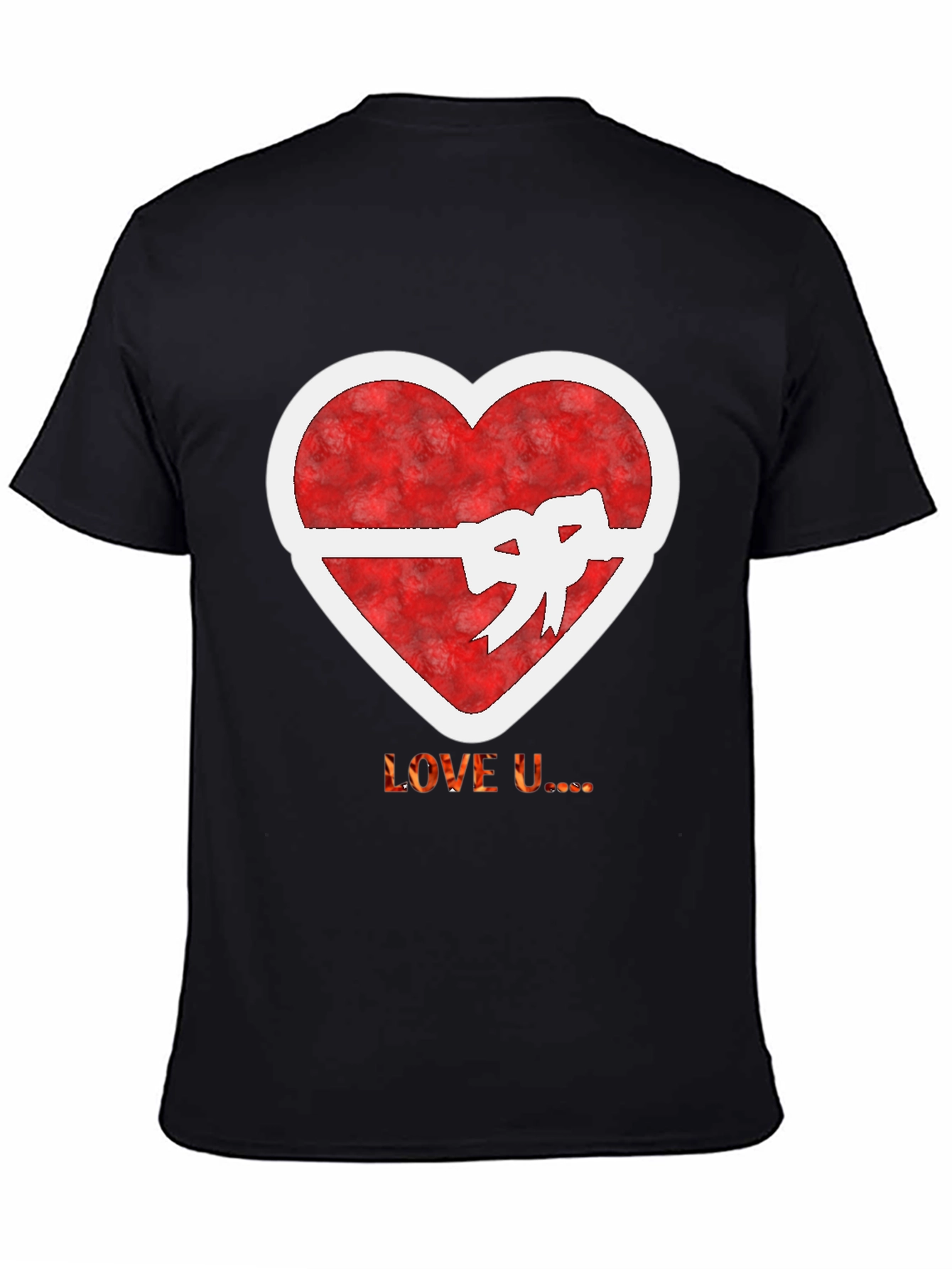 Heart Bow Graphic Tee - Love U...