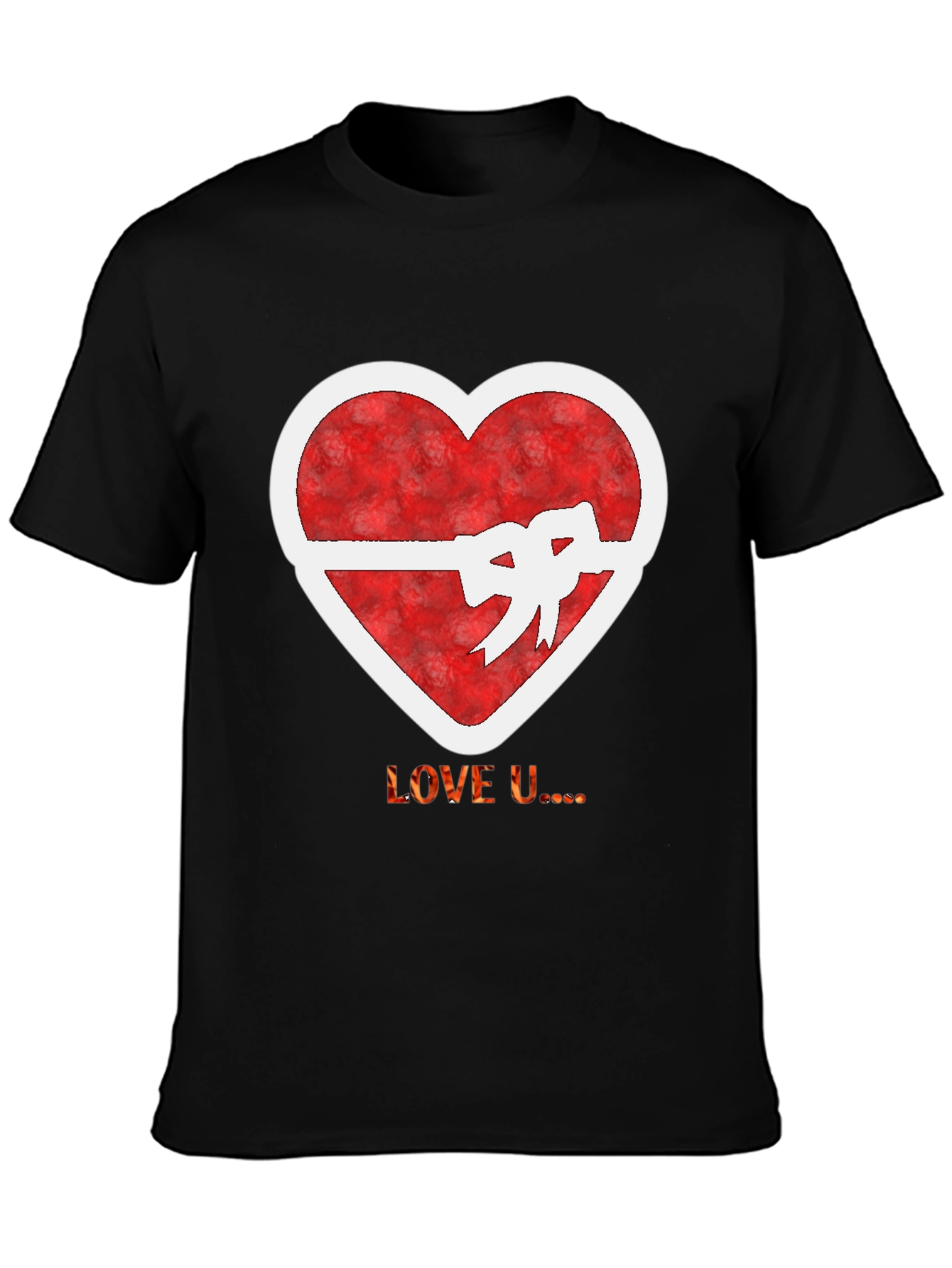Heart Bow Graphic Tee - Love U...