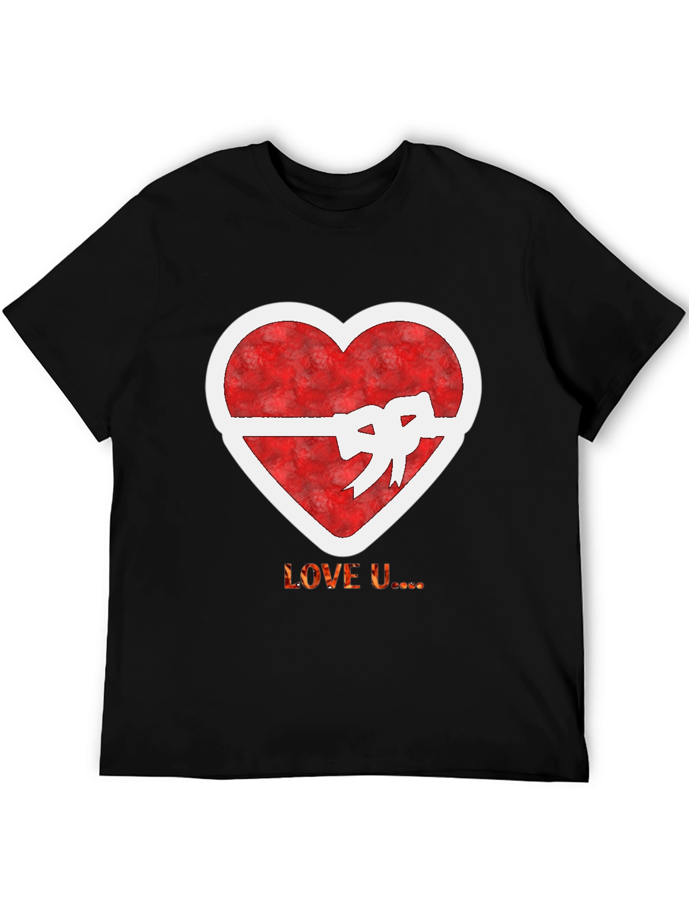 Heart Bow Graphic Tee - Love U...