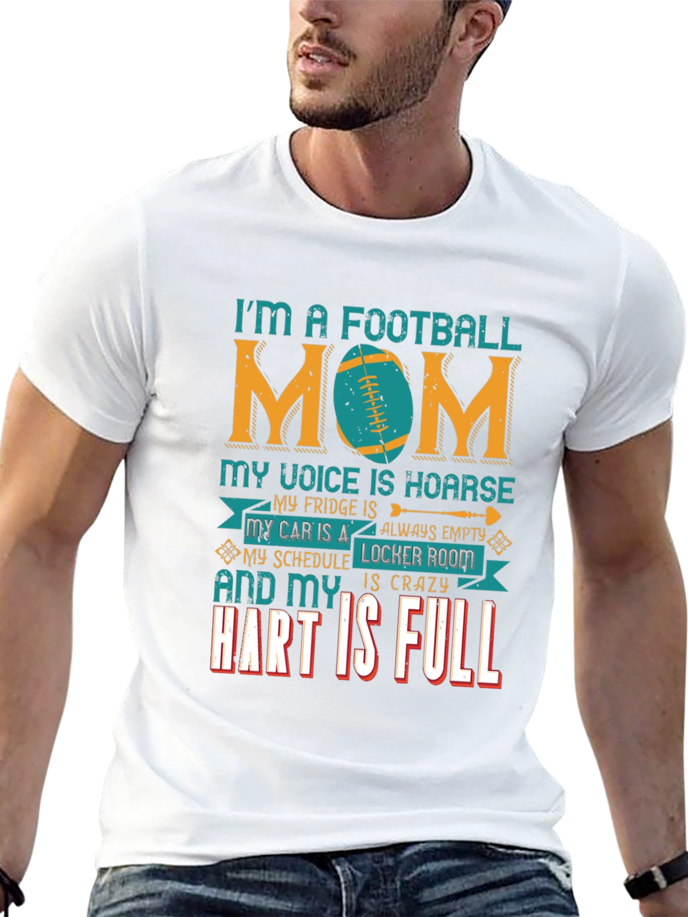 Football Mom Graphic Tee - Crazy Schedule Full Heart