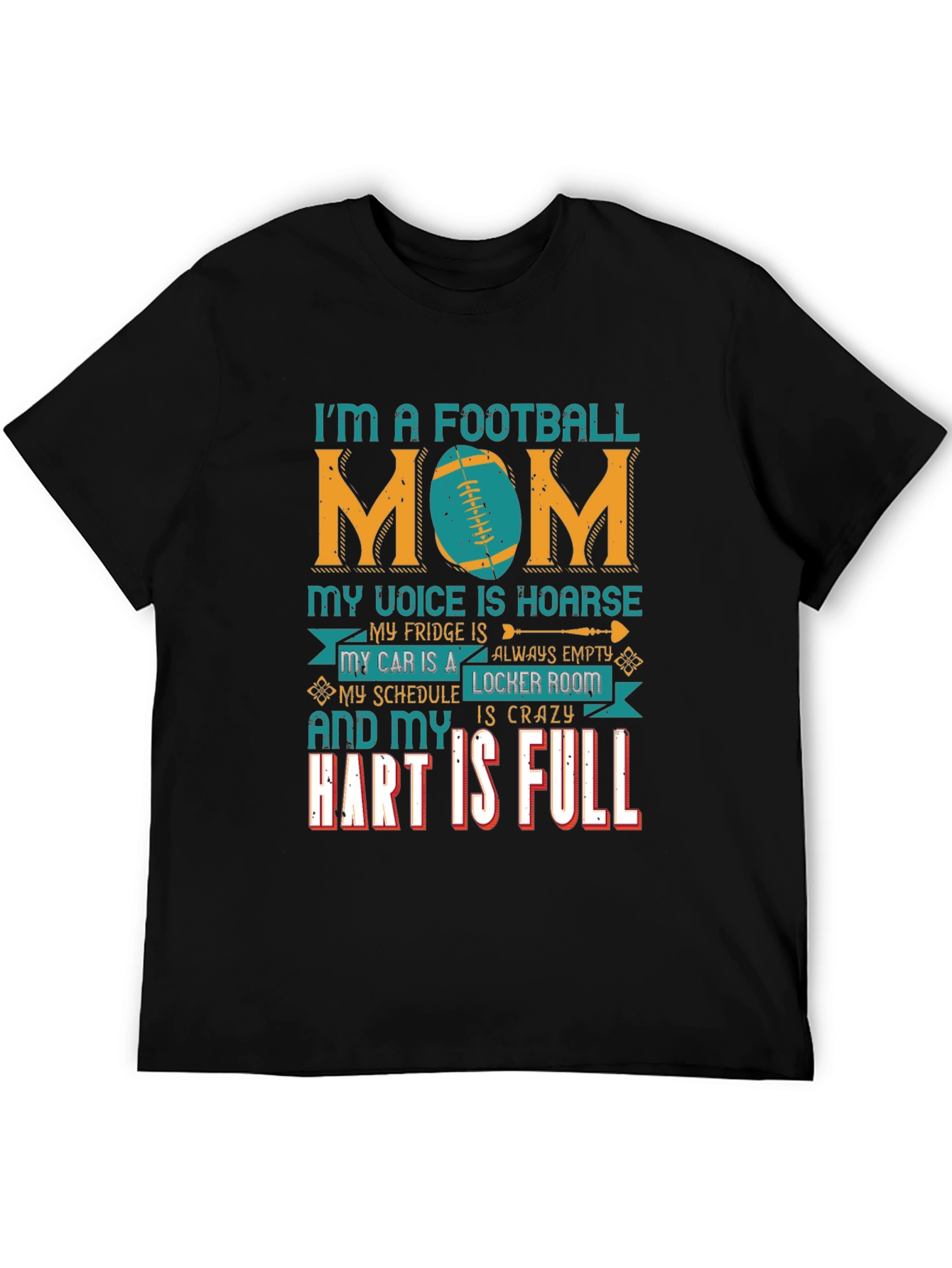 Football Mom Graphic Tee - Crazy Schedule Full Heart