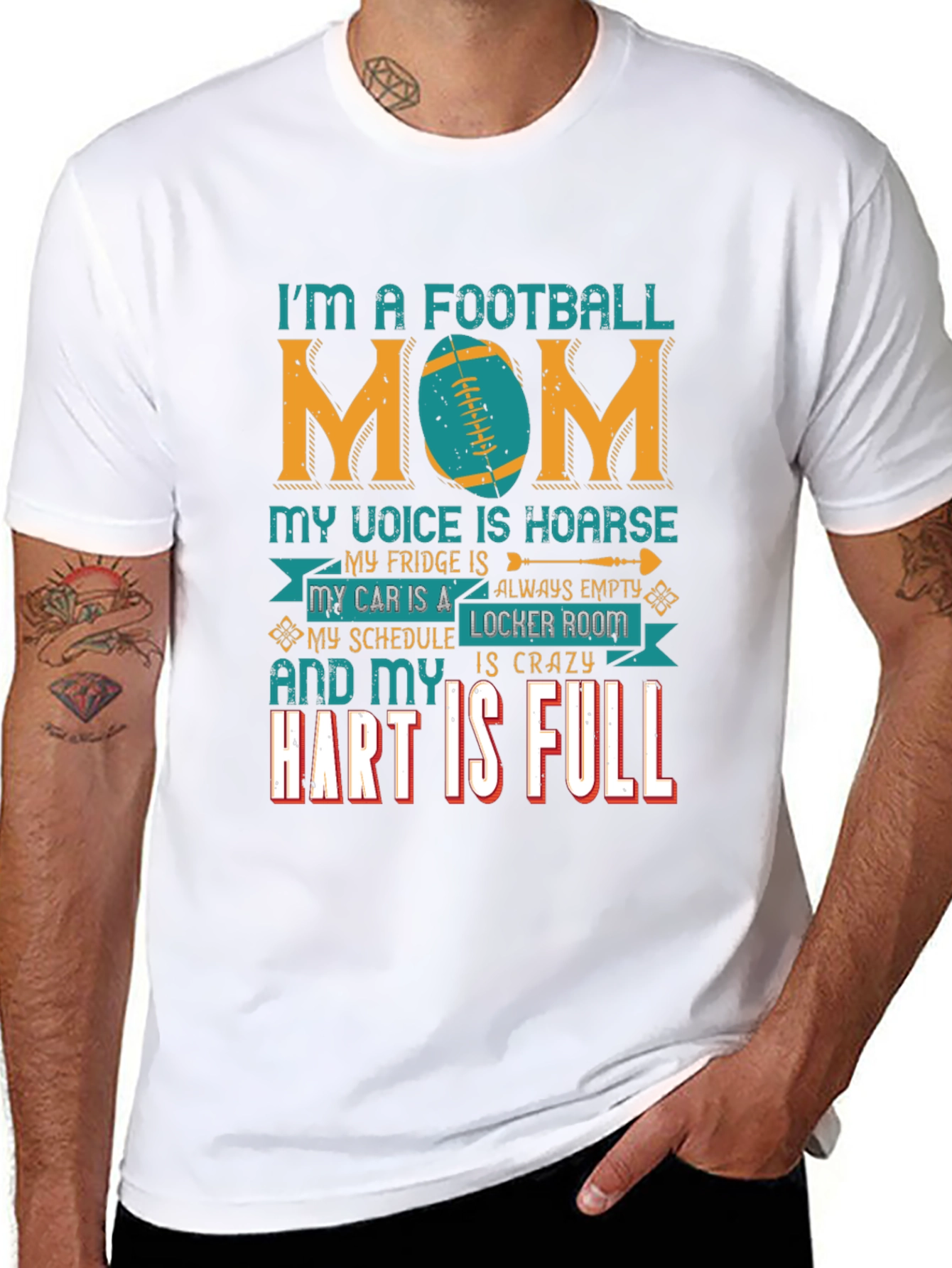 Football Mom Graphic Tee - Crazy Schedule Full Heart