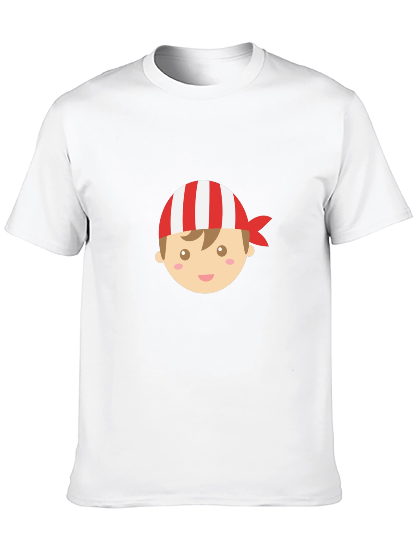 Boy Pirate Cartoon Graphic Black T-Shirt