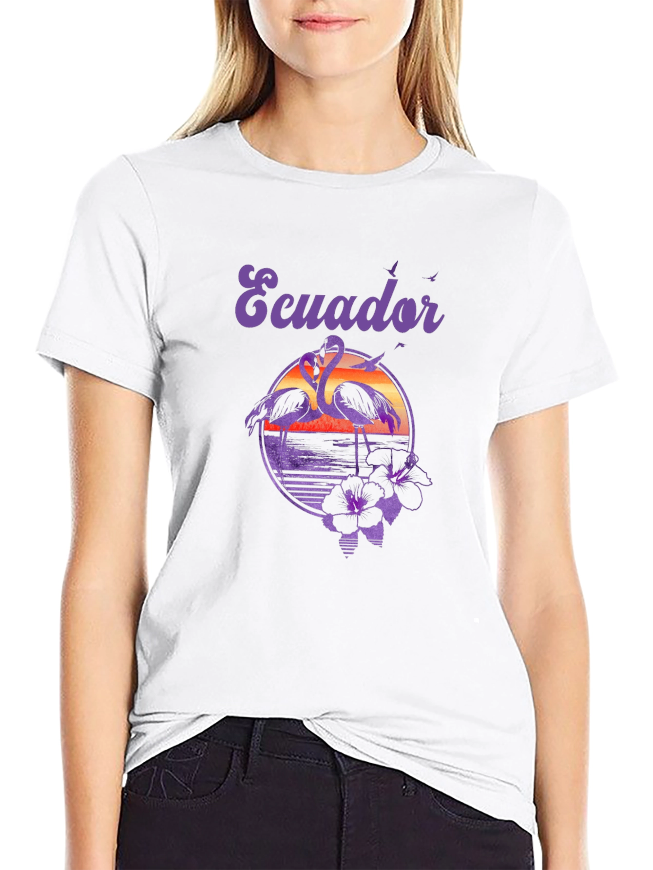 Ecuador Flamingo Graphic T-Shirt