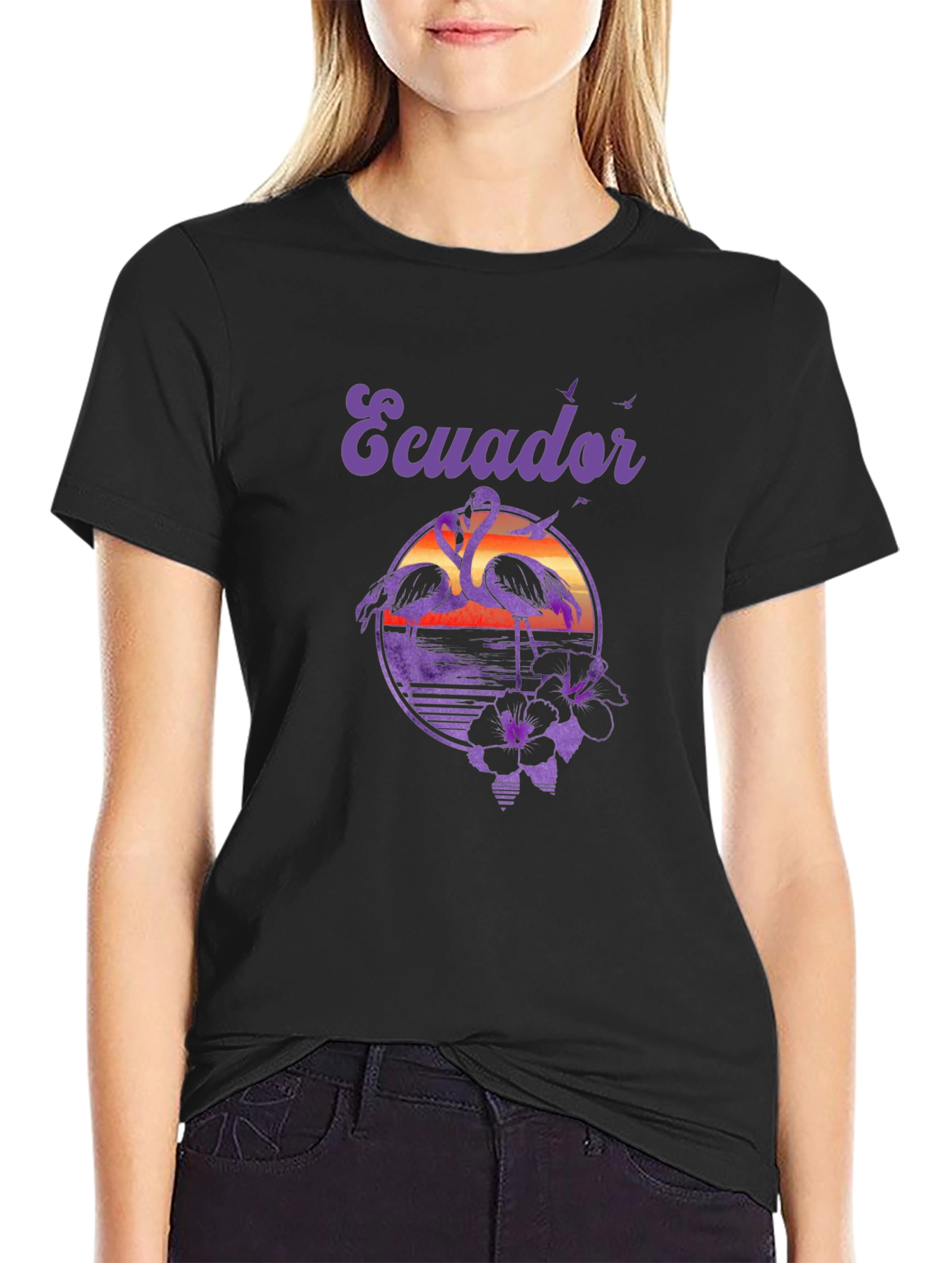 Ecuador Flamingo Graphic T-Shirt