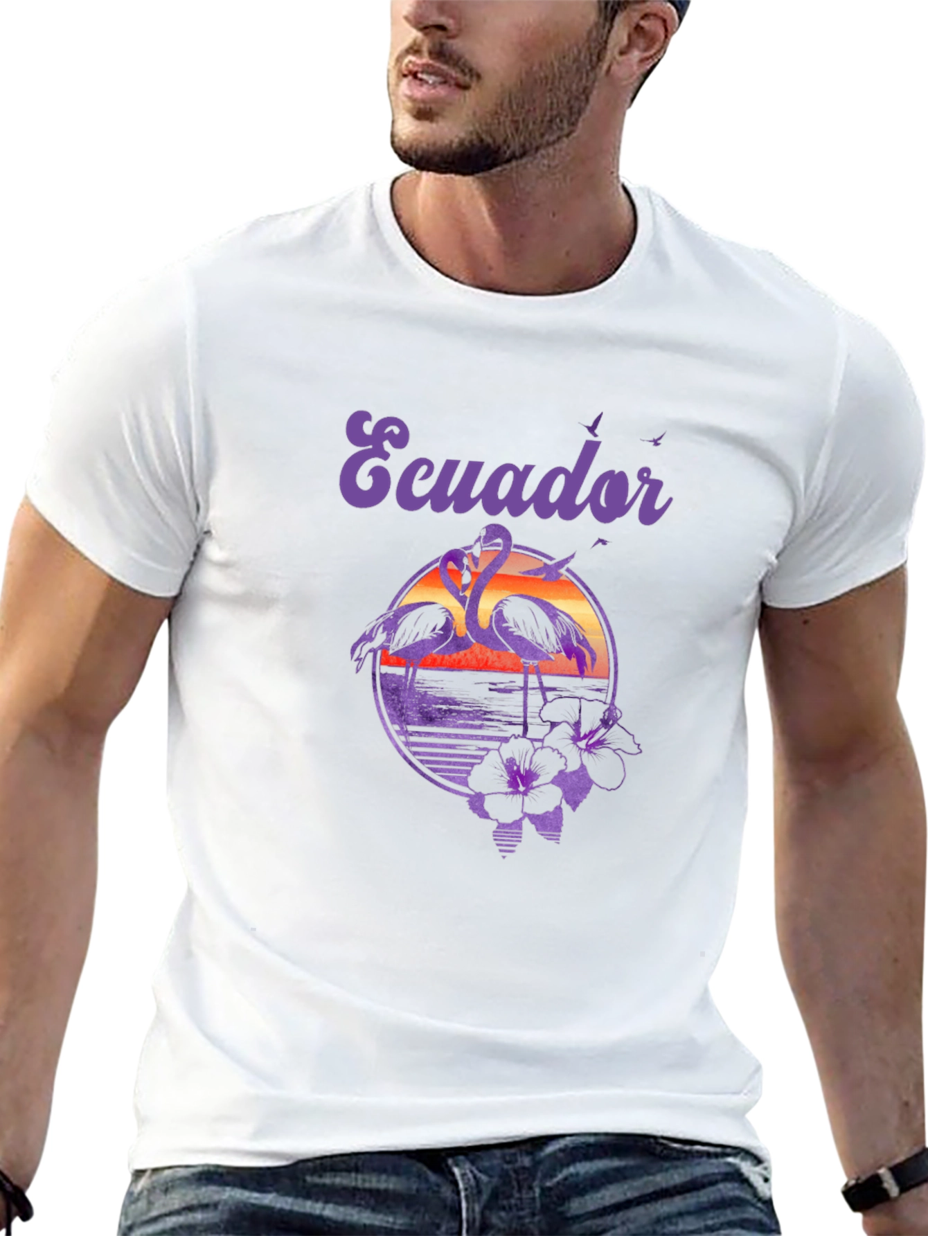 Ecuador Flamingo Graphic T-Shirt