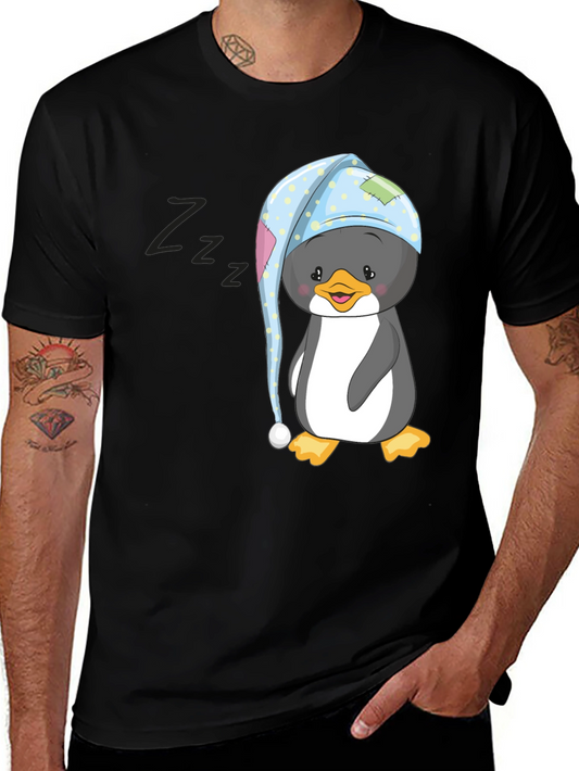 Cute Penguin in Nightcap T-Shirt