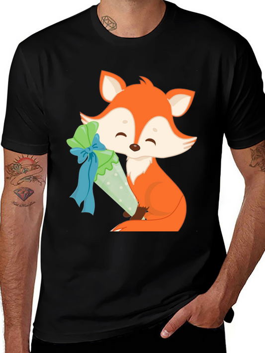 Fox with Treat T-Shirt - Cute & Stylish