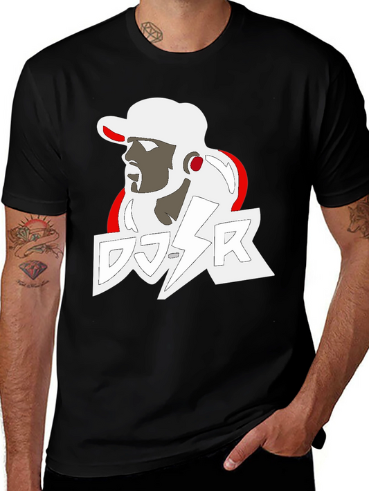 DJ SR Graphic Tee - Stylish Black T-Shirt