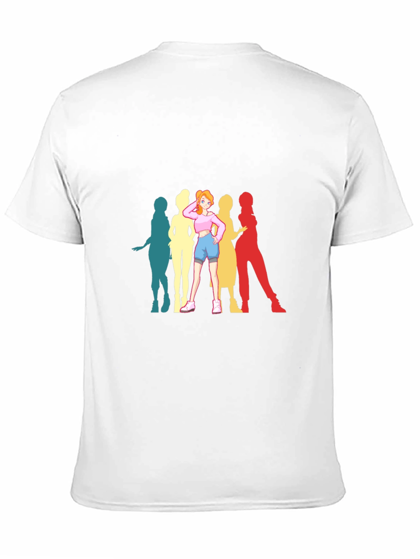 Anime Girl Retro T-Shirt - Black Cotton Tee