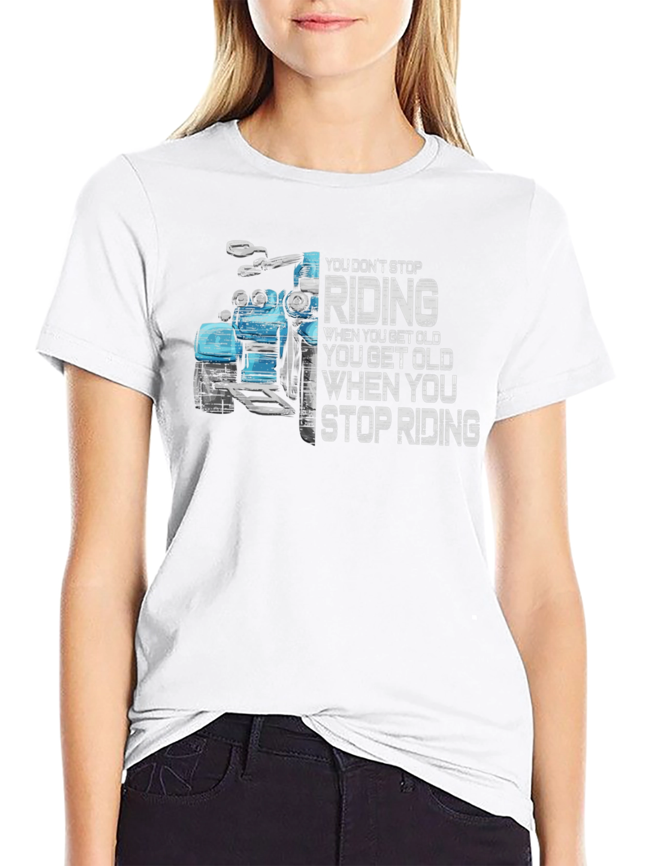Motorcycle Riding T-Shirt - You Dont Stop Riding