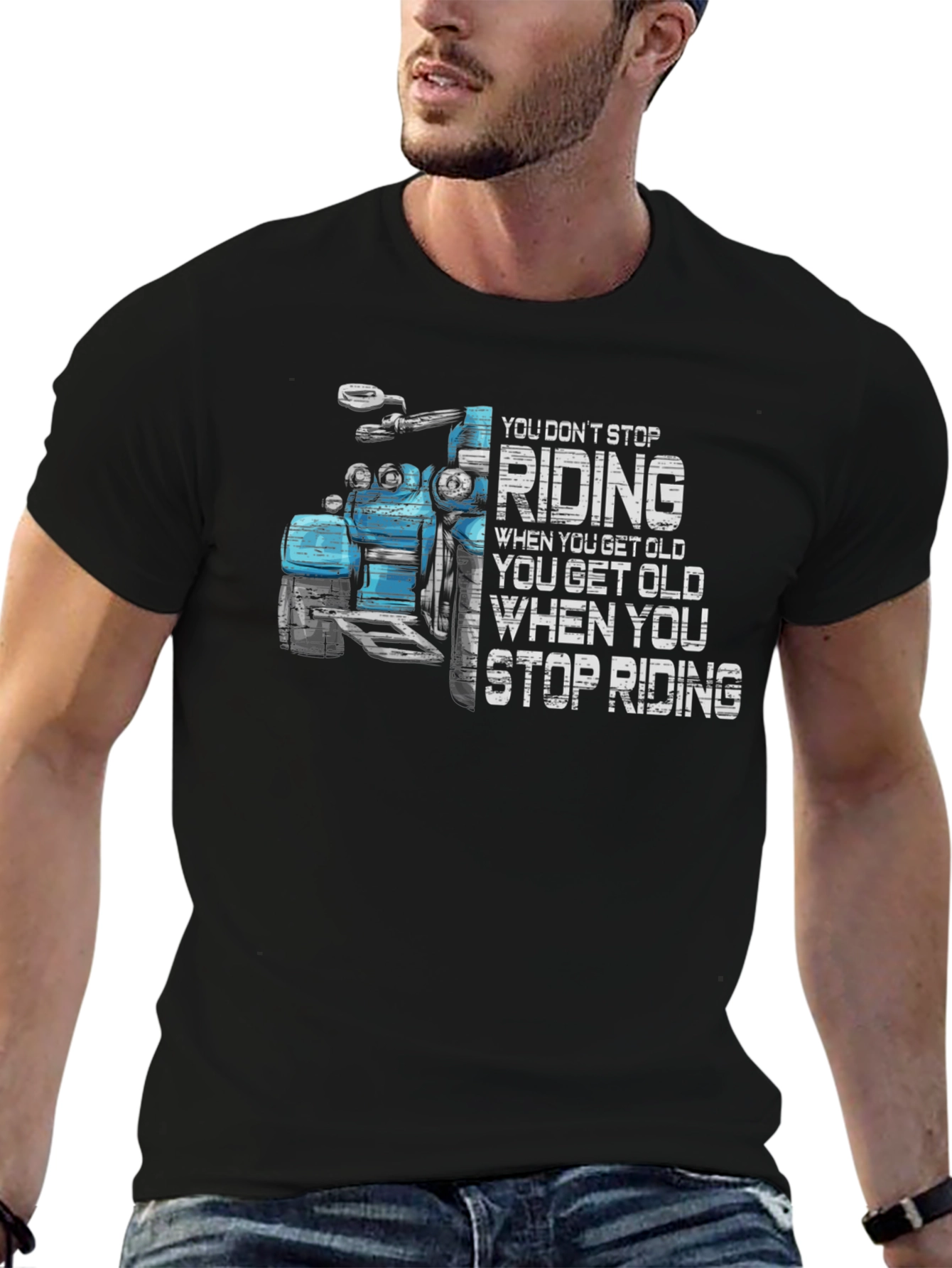 Motorcycle Riding T-Shirt - You Dont Stop Riding