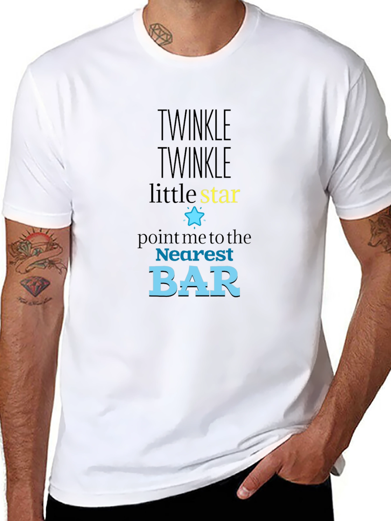 Twinkle Star Bar T-Shirt - Funny Novelty Tee