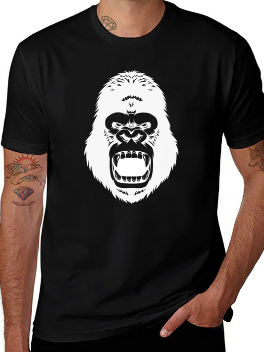 Black Gorilla Graphic Tee - Mens Casual T-Shirt
