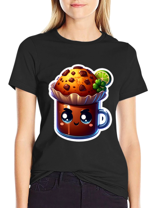 Cute Kawaii Cupcake Graphic T-Shirt