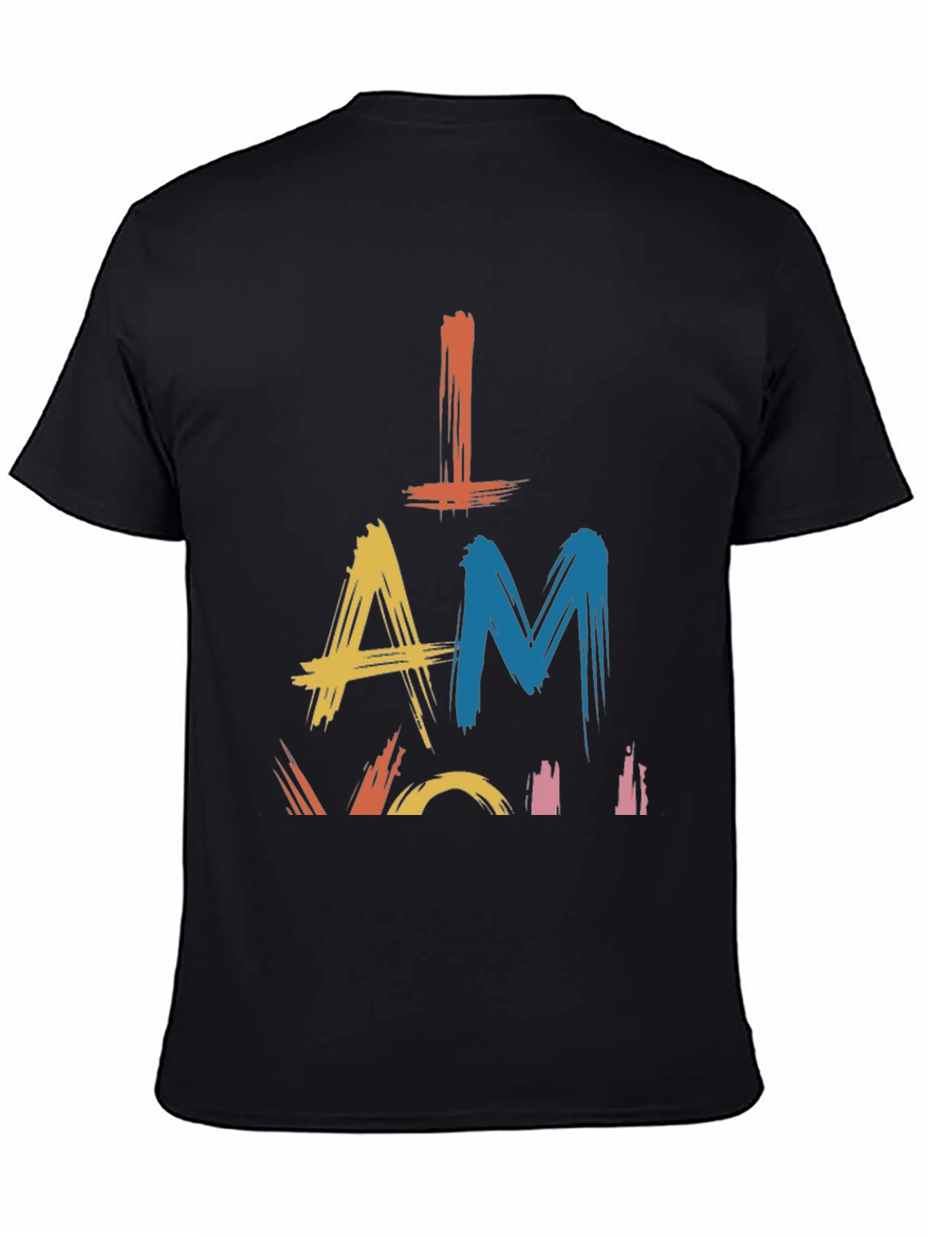 Abstract Graphic Print Black Cotton Casual T-Shirt